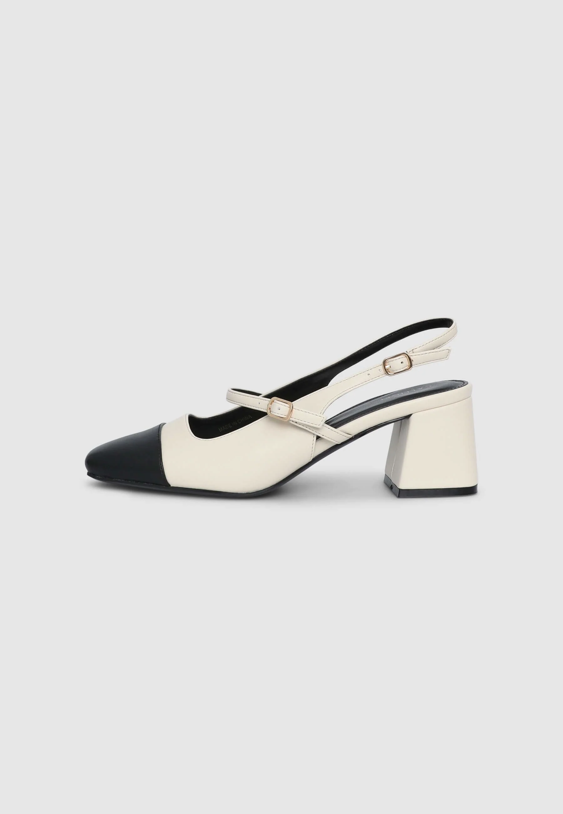 Décolleté slingback punta a contrasto - Image 4