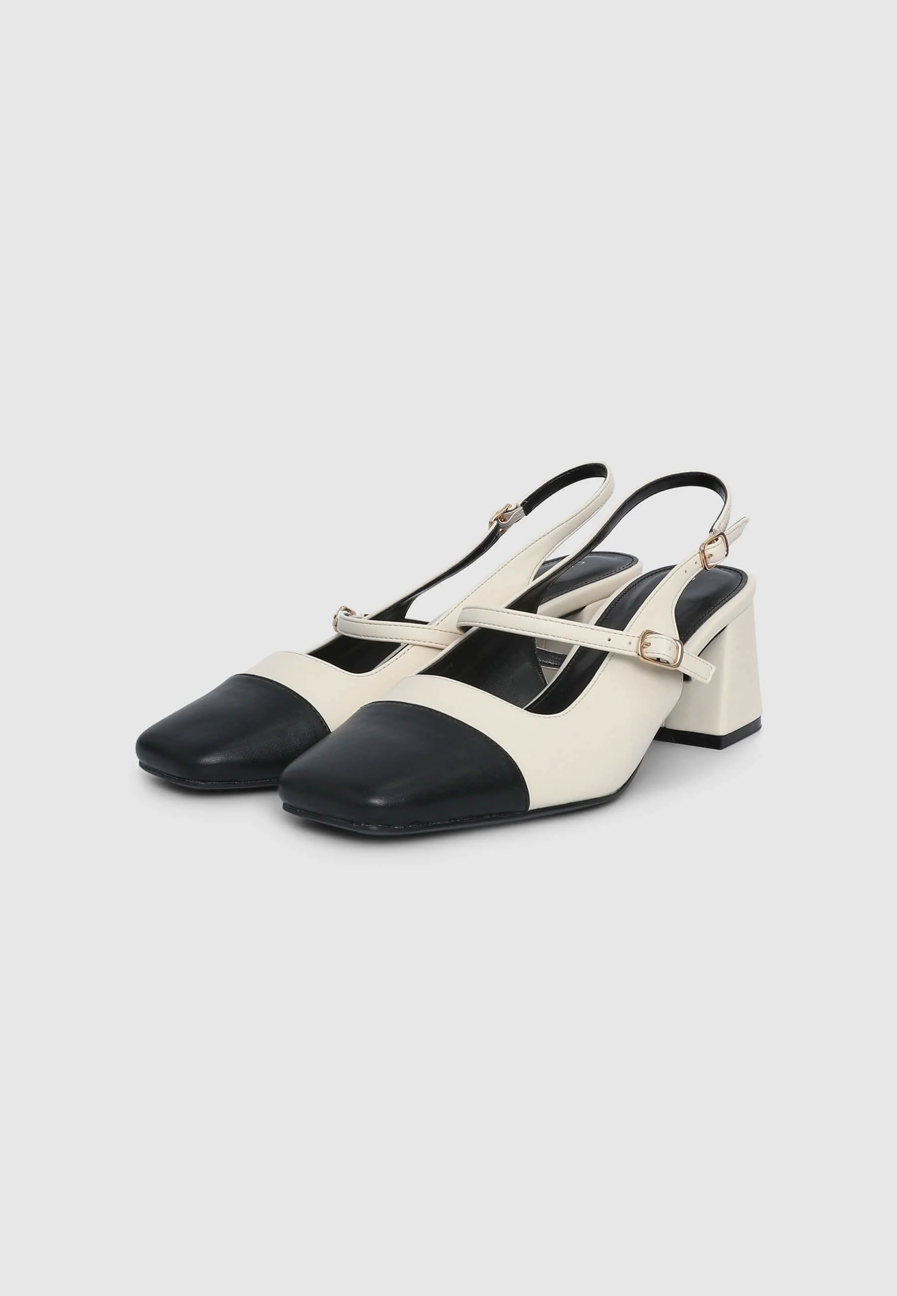 Décolleté slingback punta a contrasto - Image 5