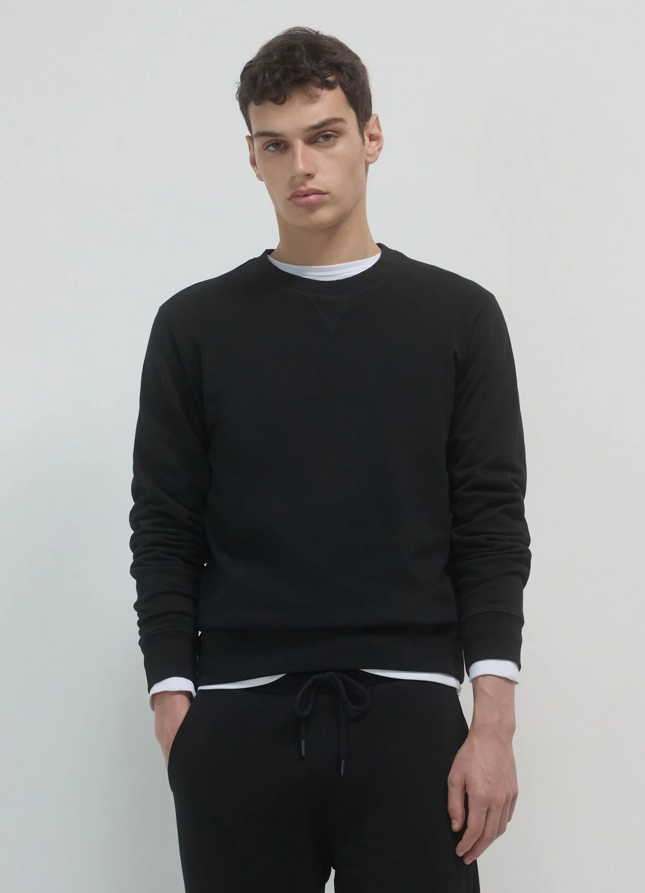 Felpa basic girocollo