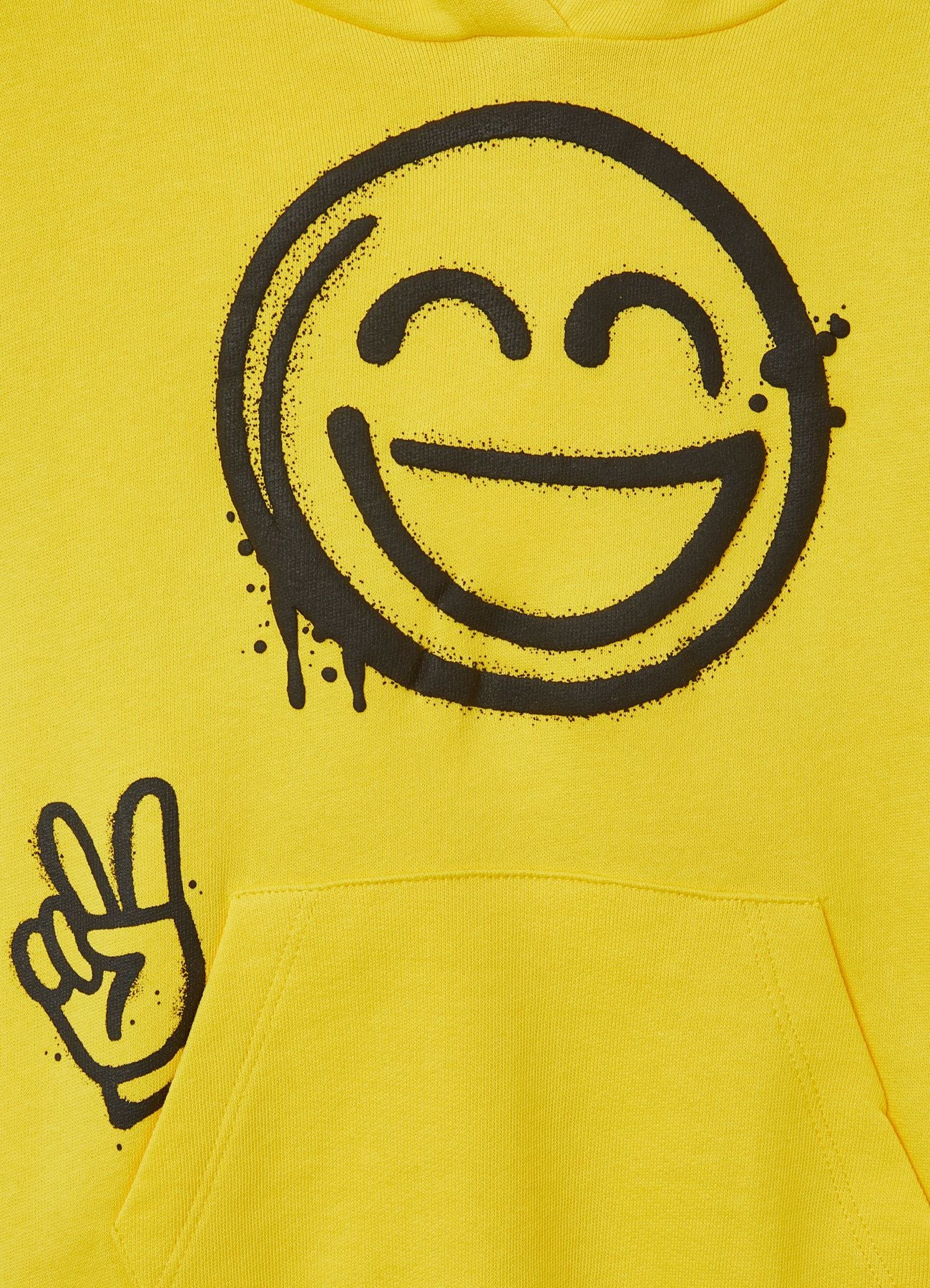 Felpa con cappuccio con stampe graffiti - Image 3