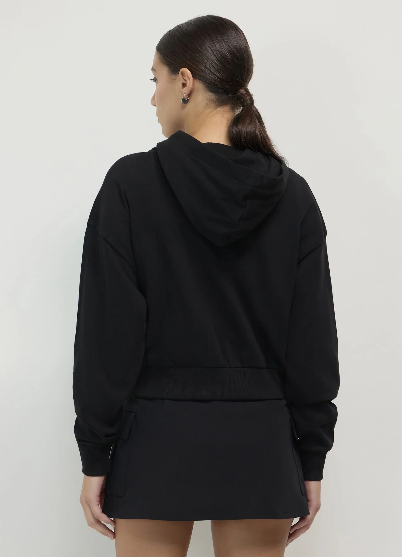 Felpa zip con cappuccio