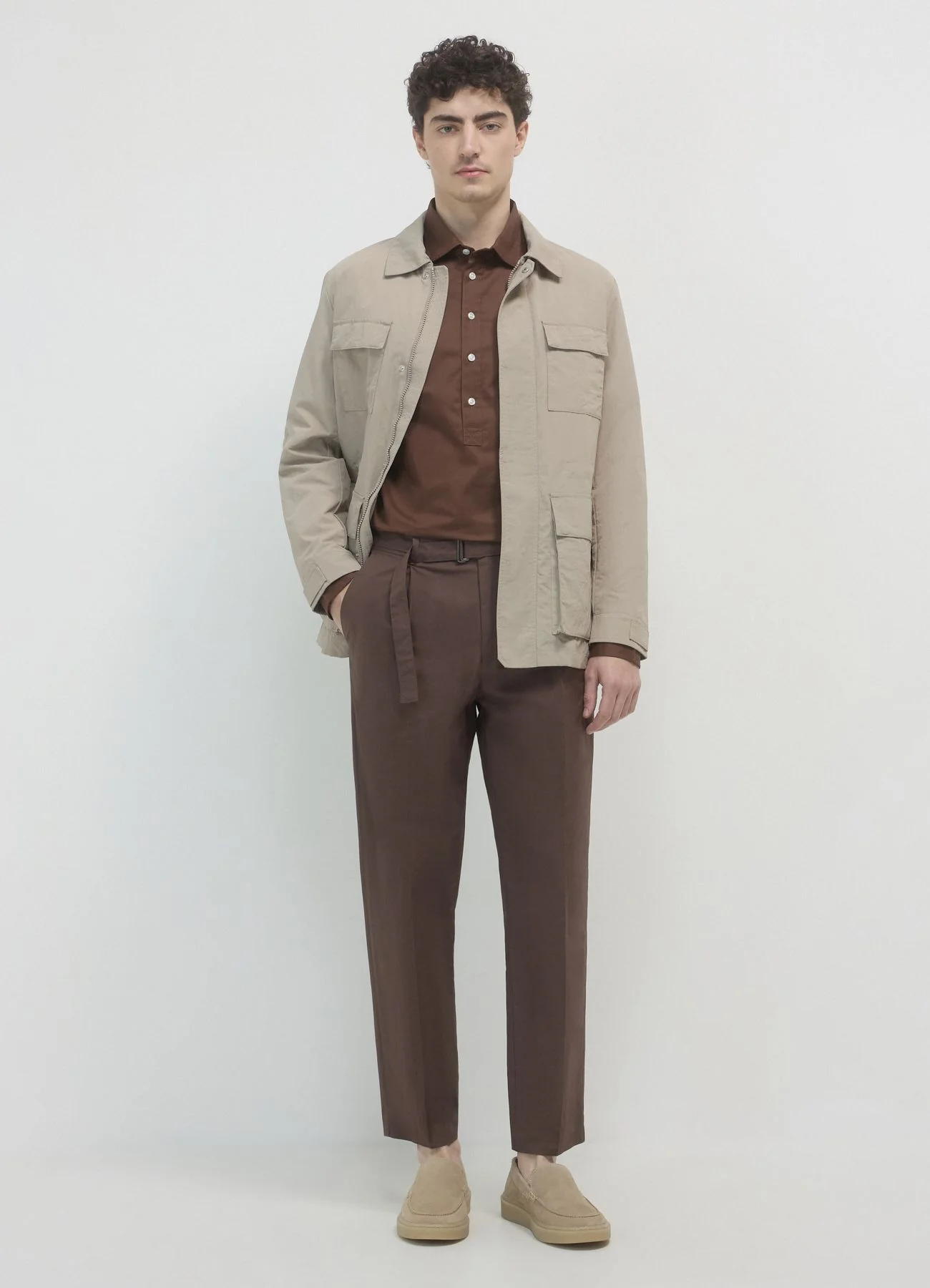 Field jacket tinta unita