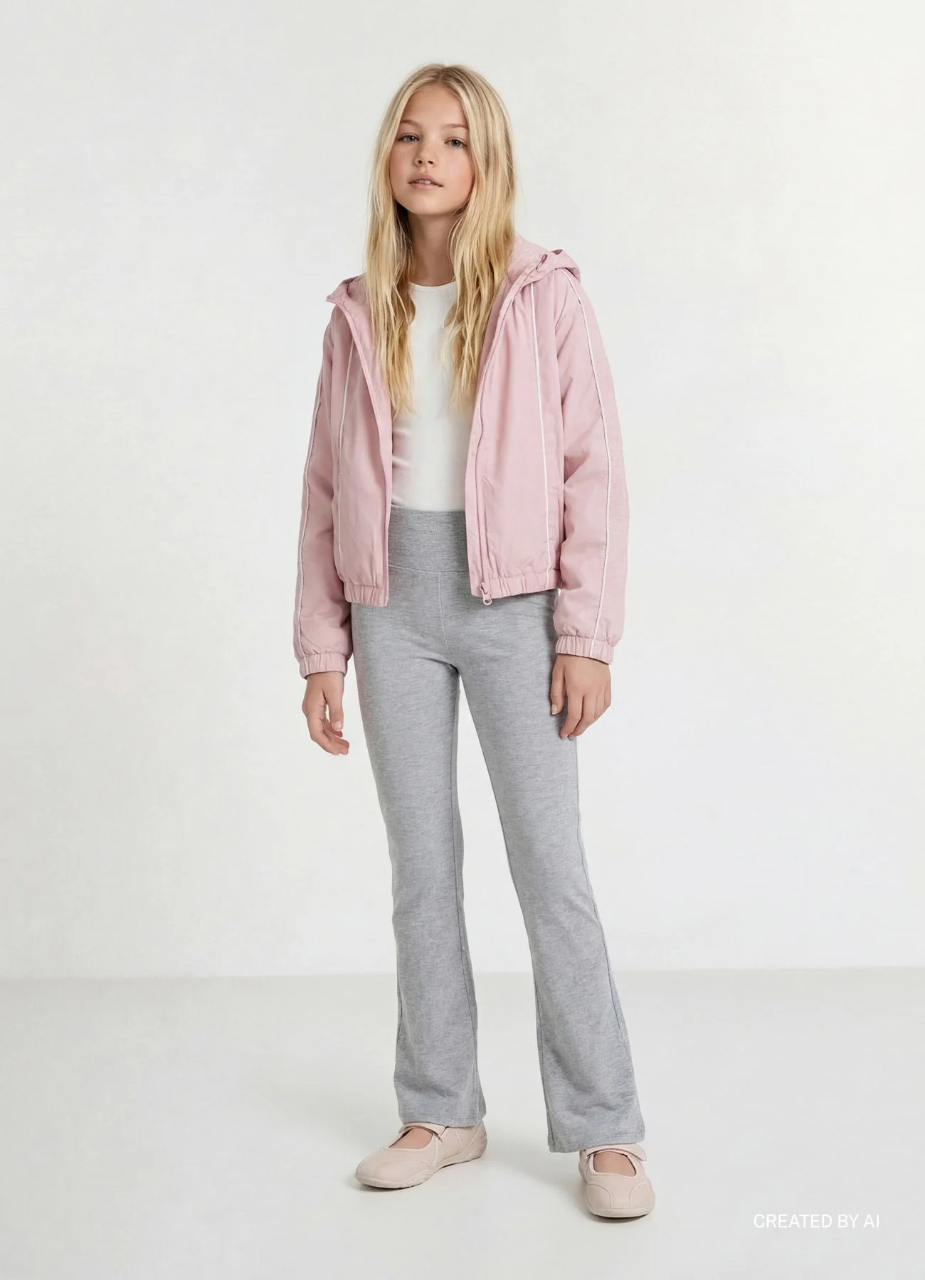 Giacca antivento con cappuccio e zip