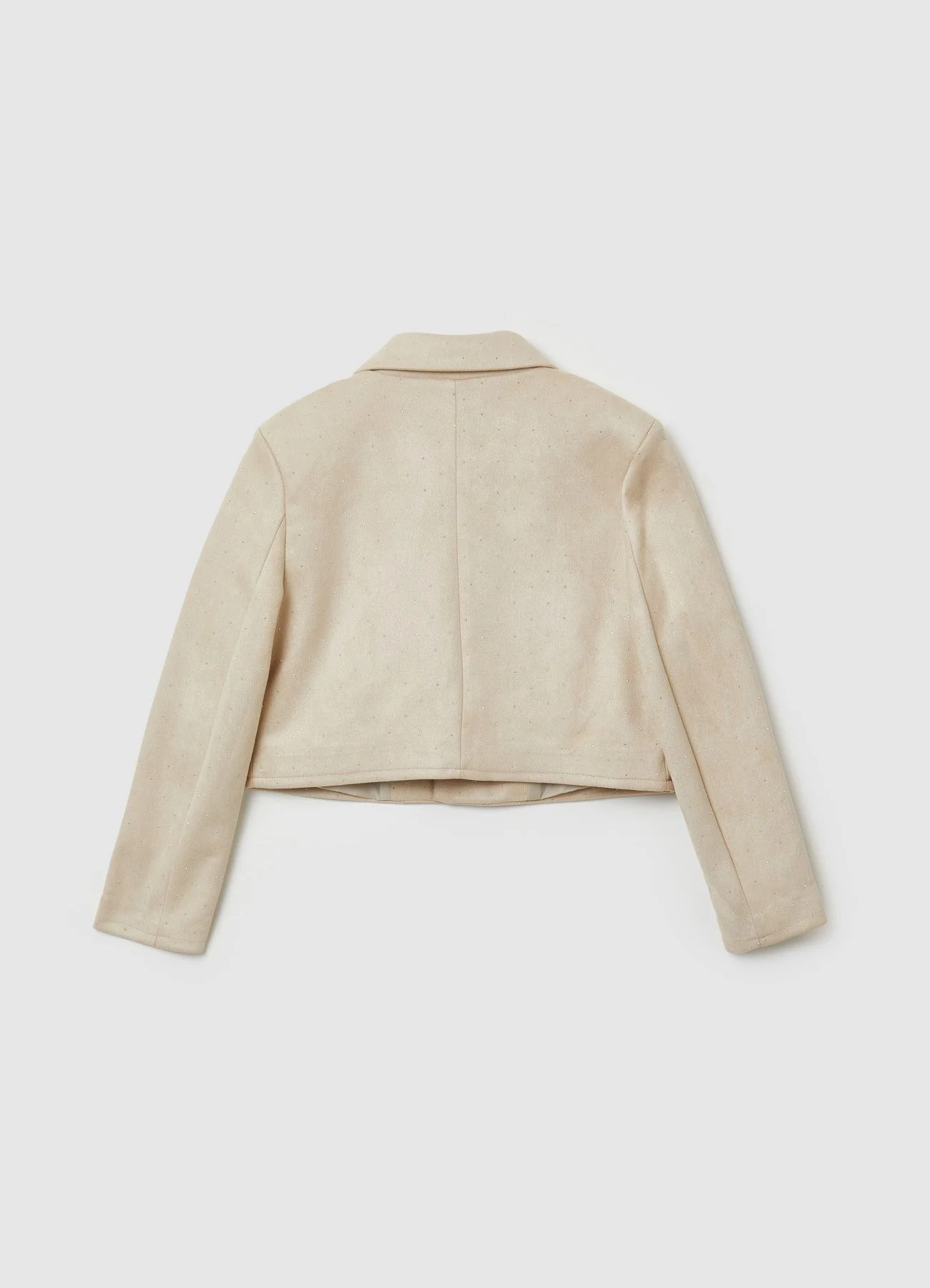 Giacca crop monopetto con strass - Image 3
