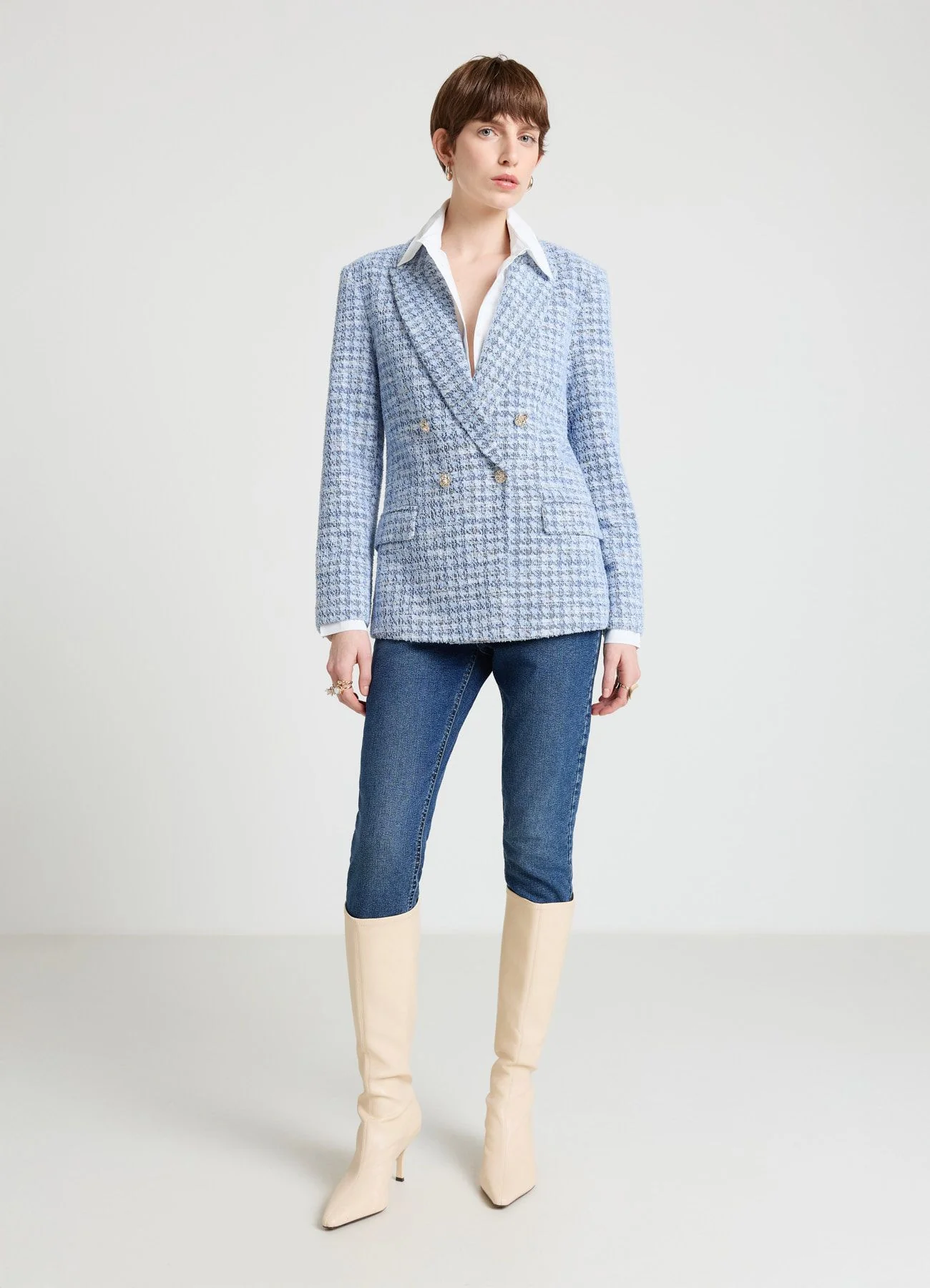 Giacca doppiopetto in tweed - Image 3
