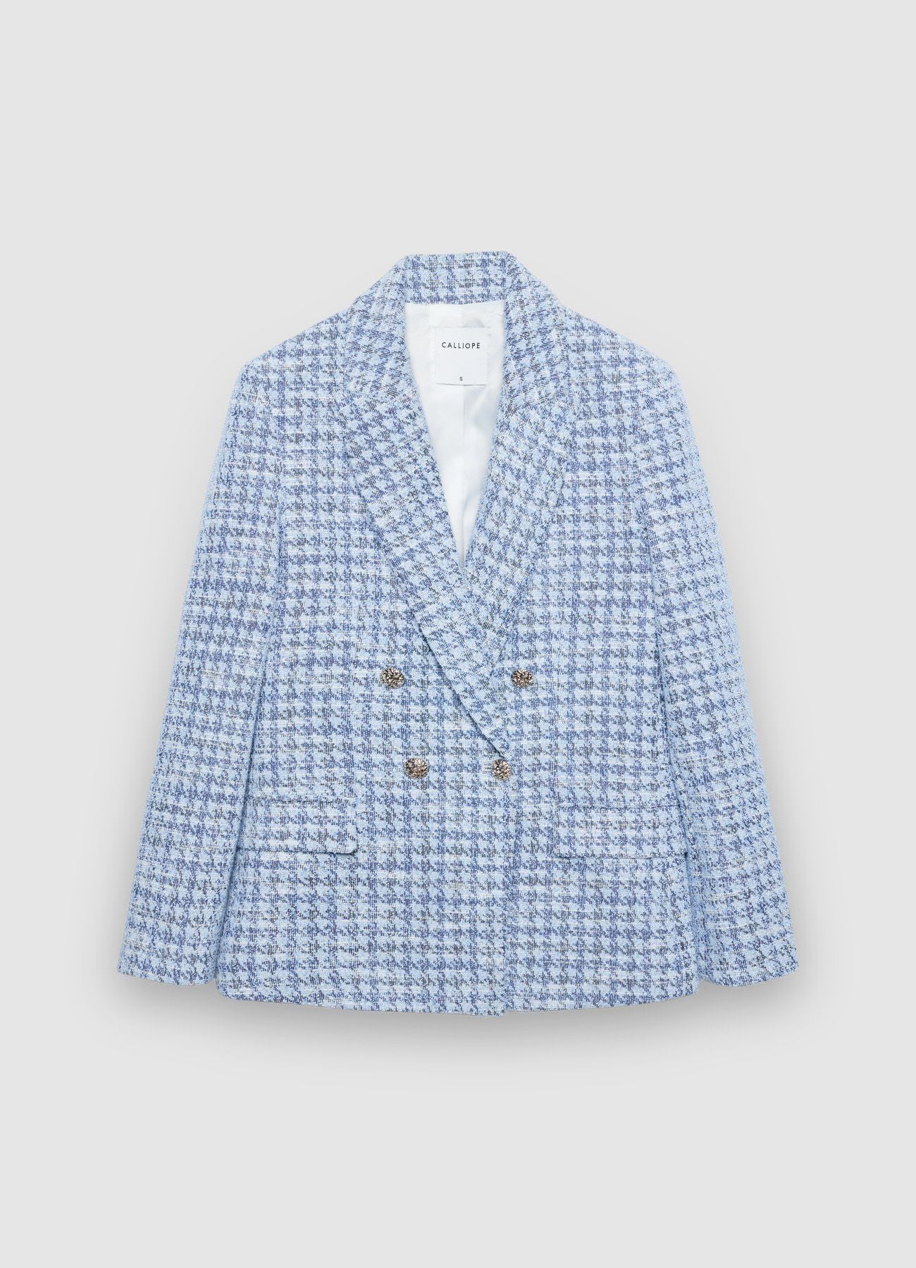 Giacca doppiopetto in tweed - Image 4