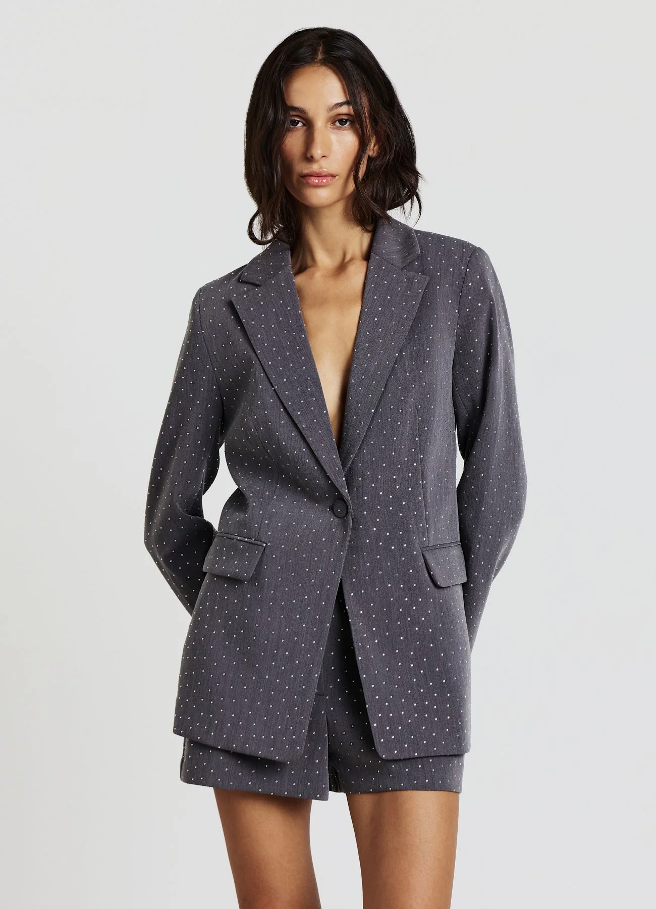 Giacca monopetto con strass - Image 8