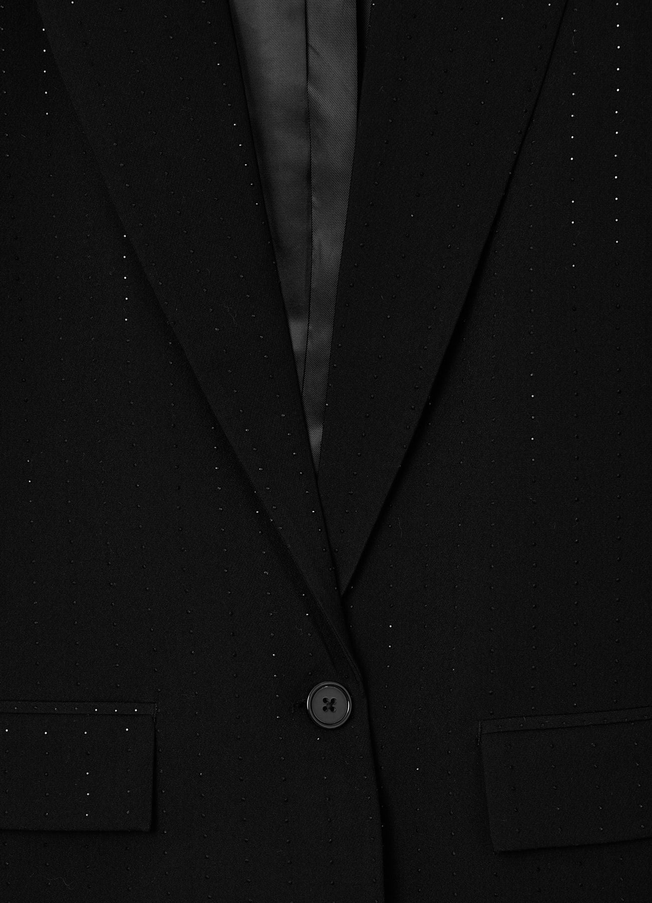 Giacca monopetto gessato con strass - Image 6