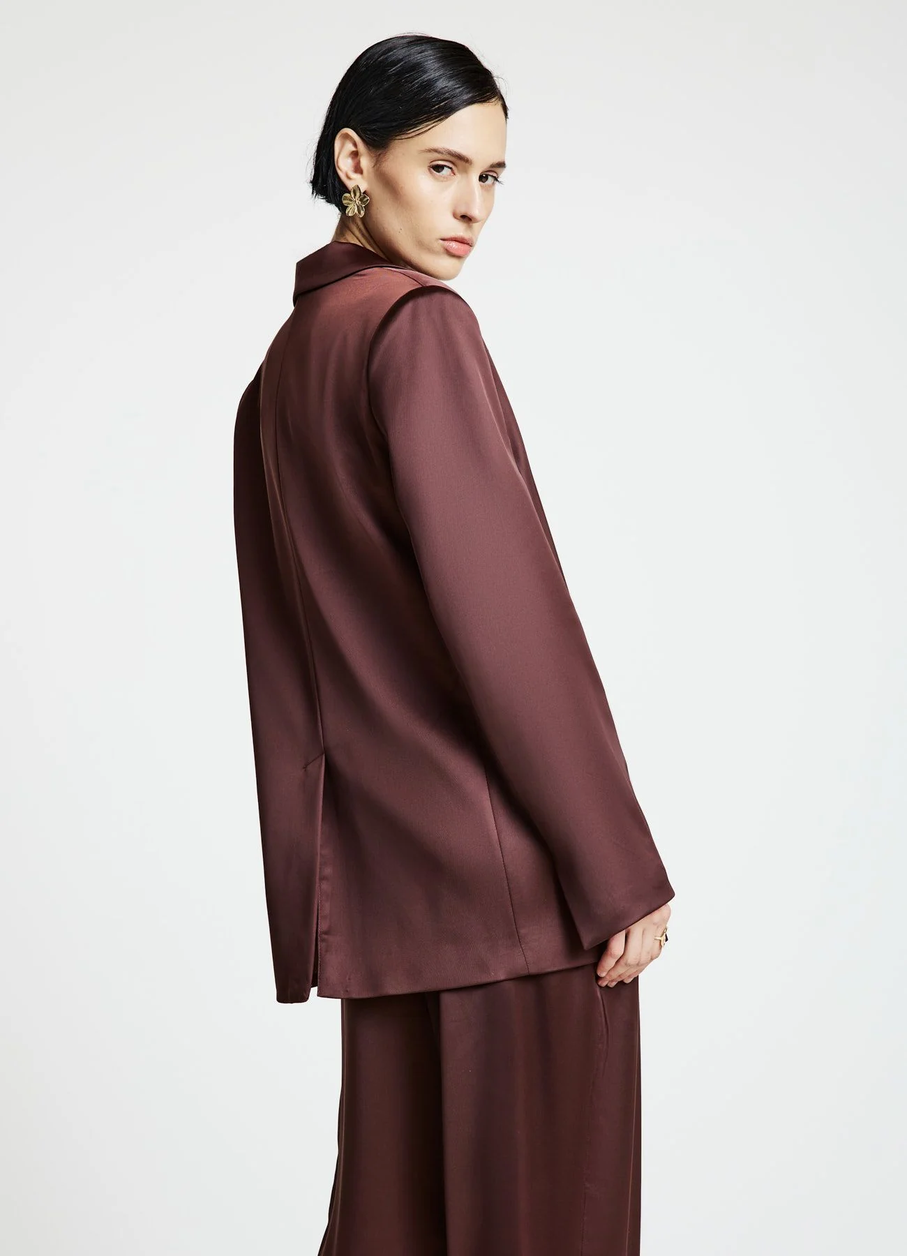 Giacca monopetto in simil satin - Image 2