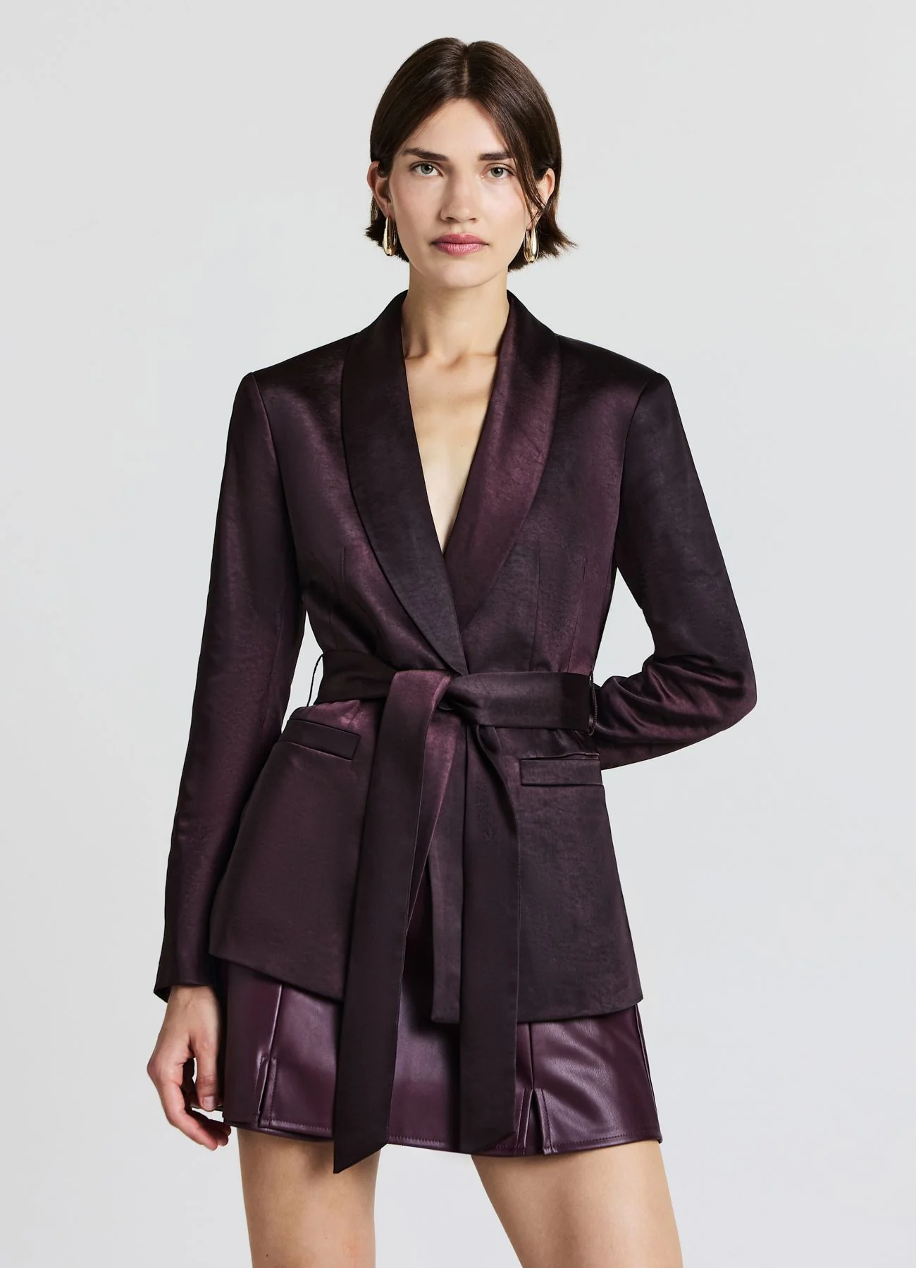 Giacca monopetto simil satin - Image 3