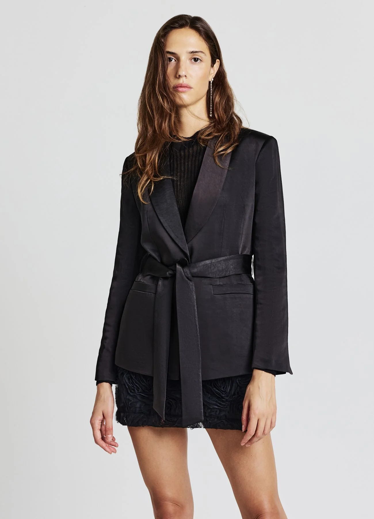 Giacca monopetto simil satin - Image 3
