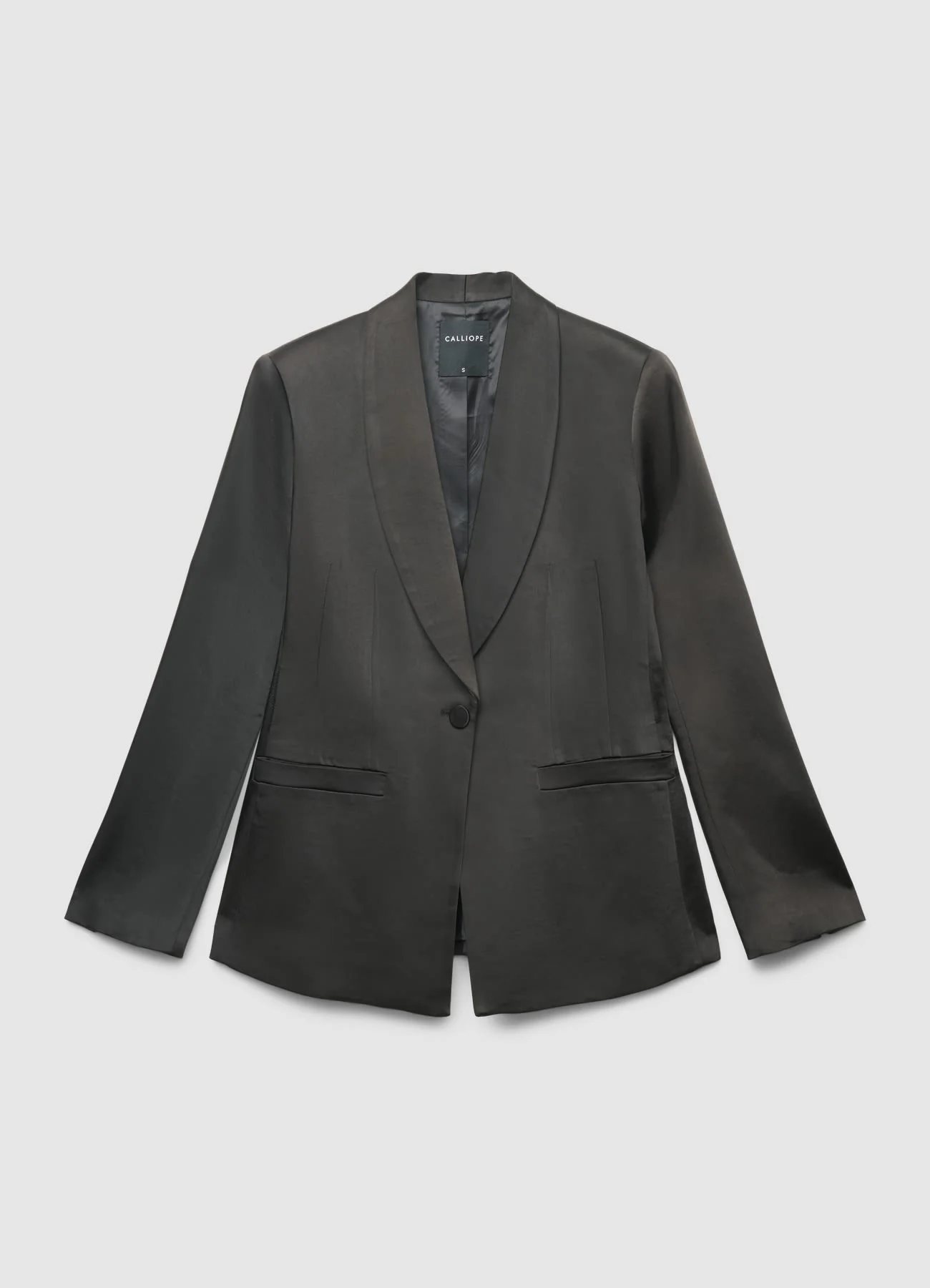 Giacca monopetto simil satin - Image 4