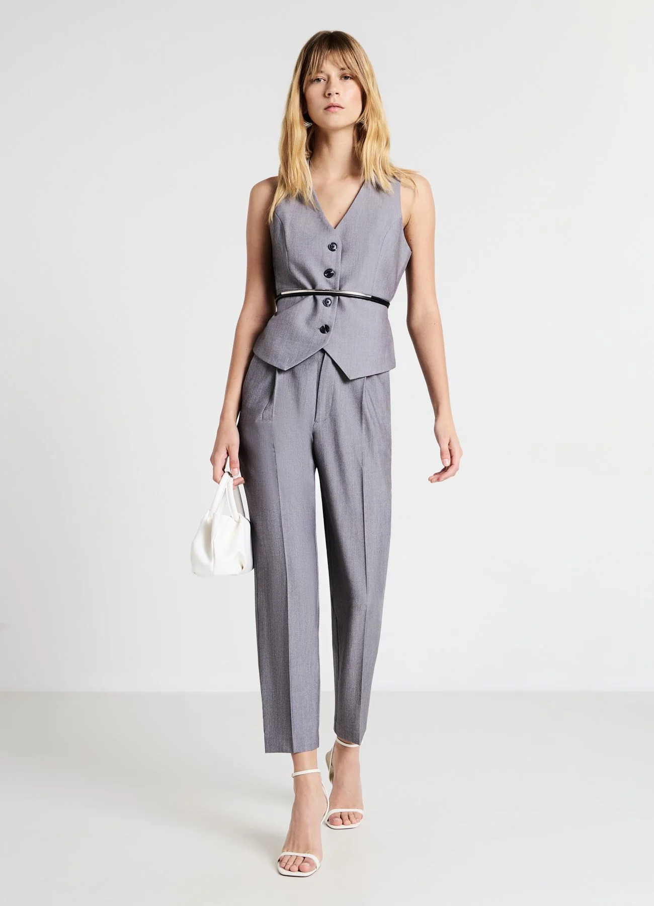 Gilet bottoni melange - Image 2