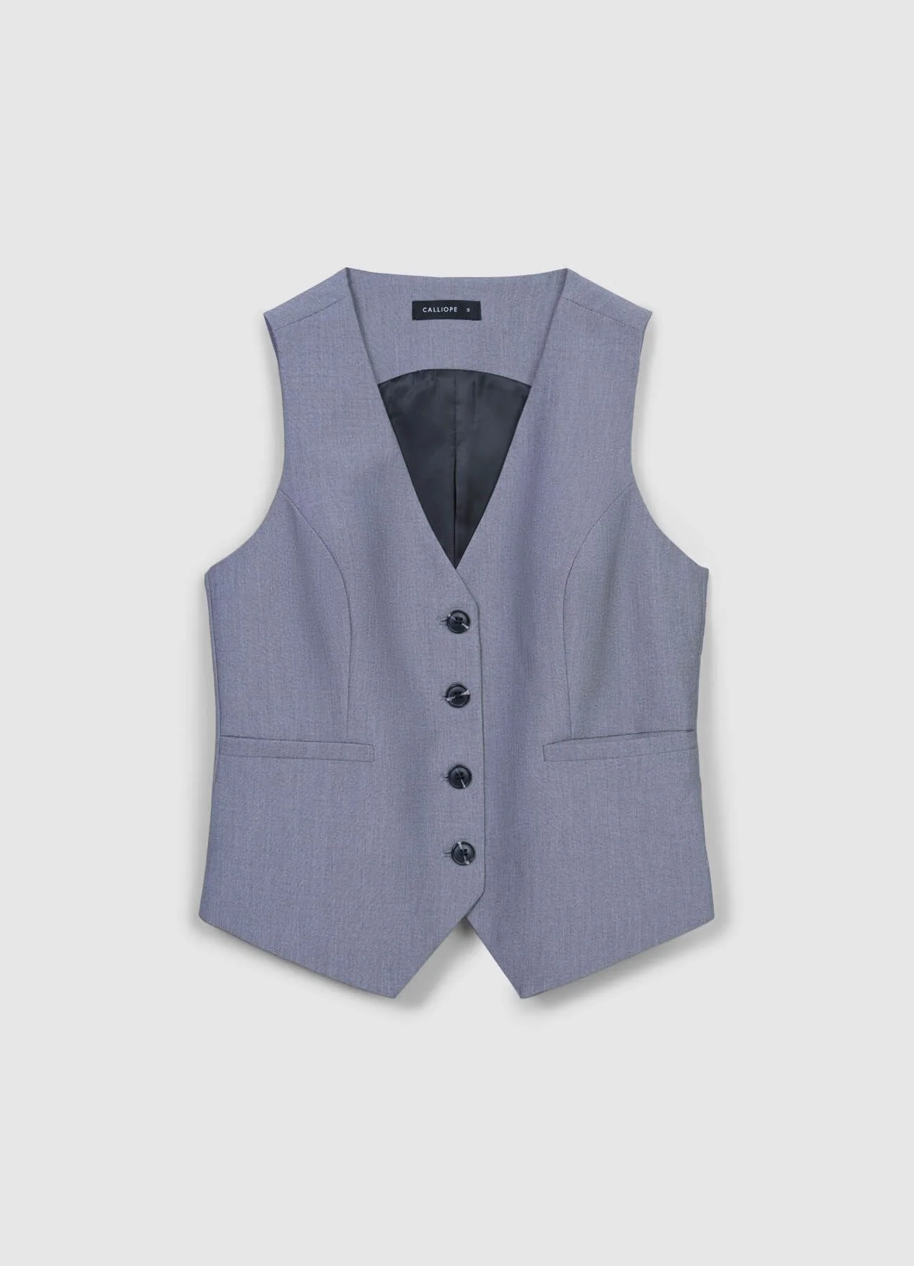 Gilet bottoni melange - Image 4