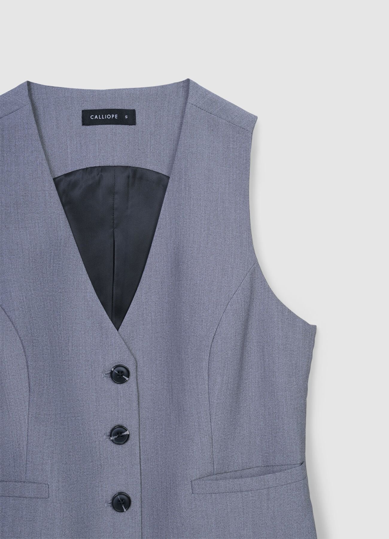 Gilet bottoni melange - Image 6