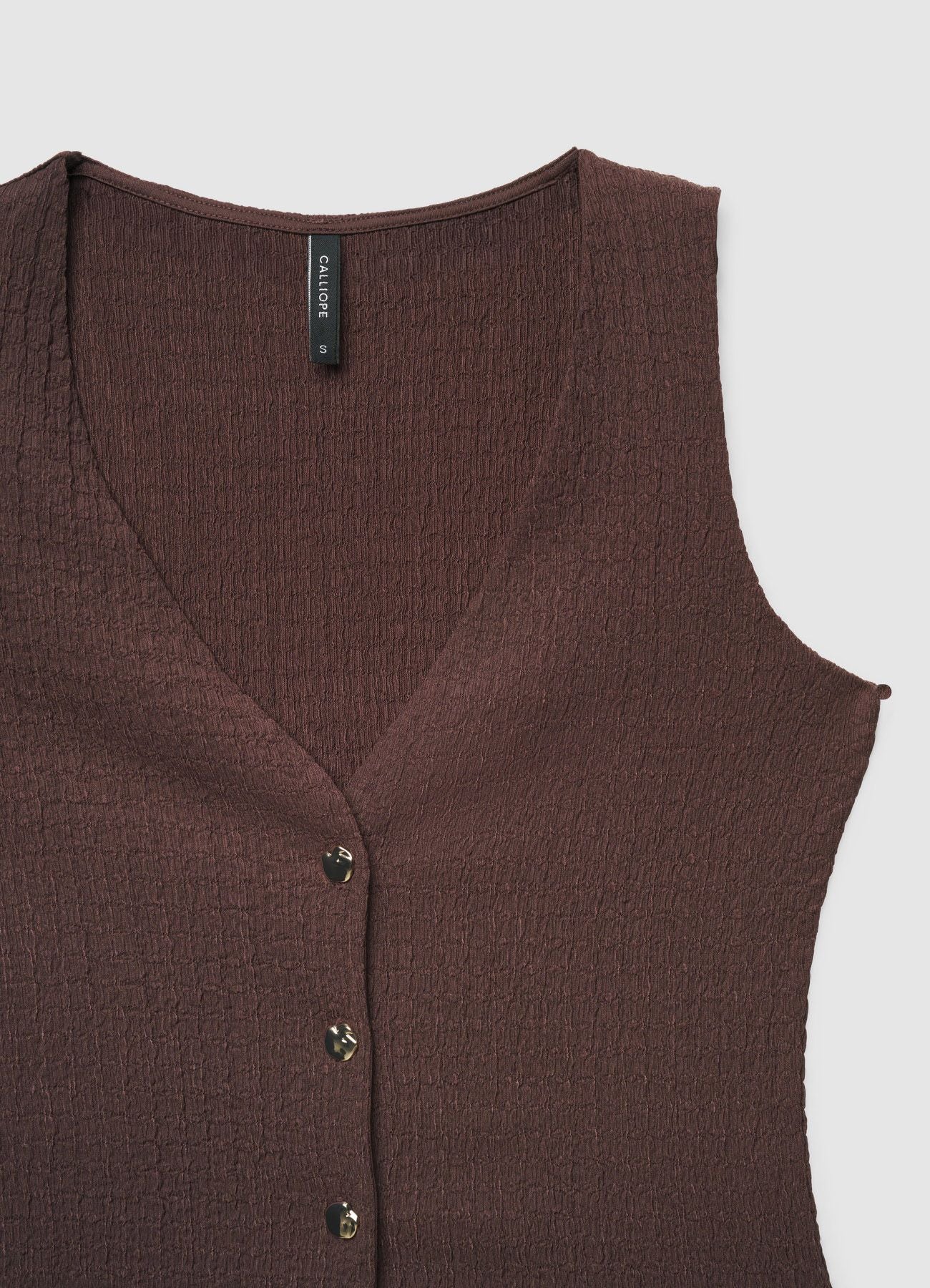Gilet con scollo a V e bottoni - Image 5