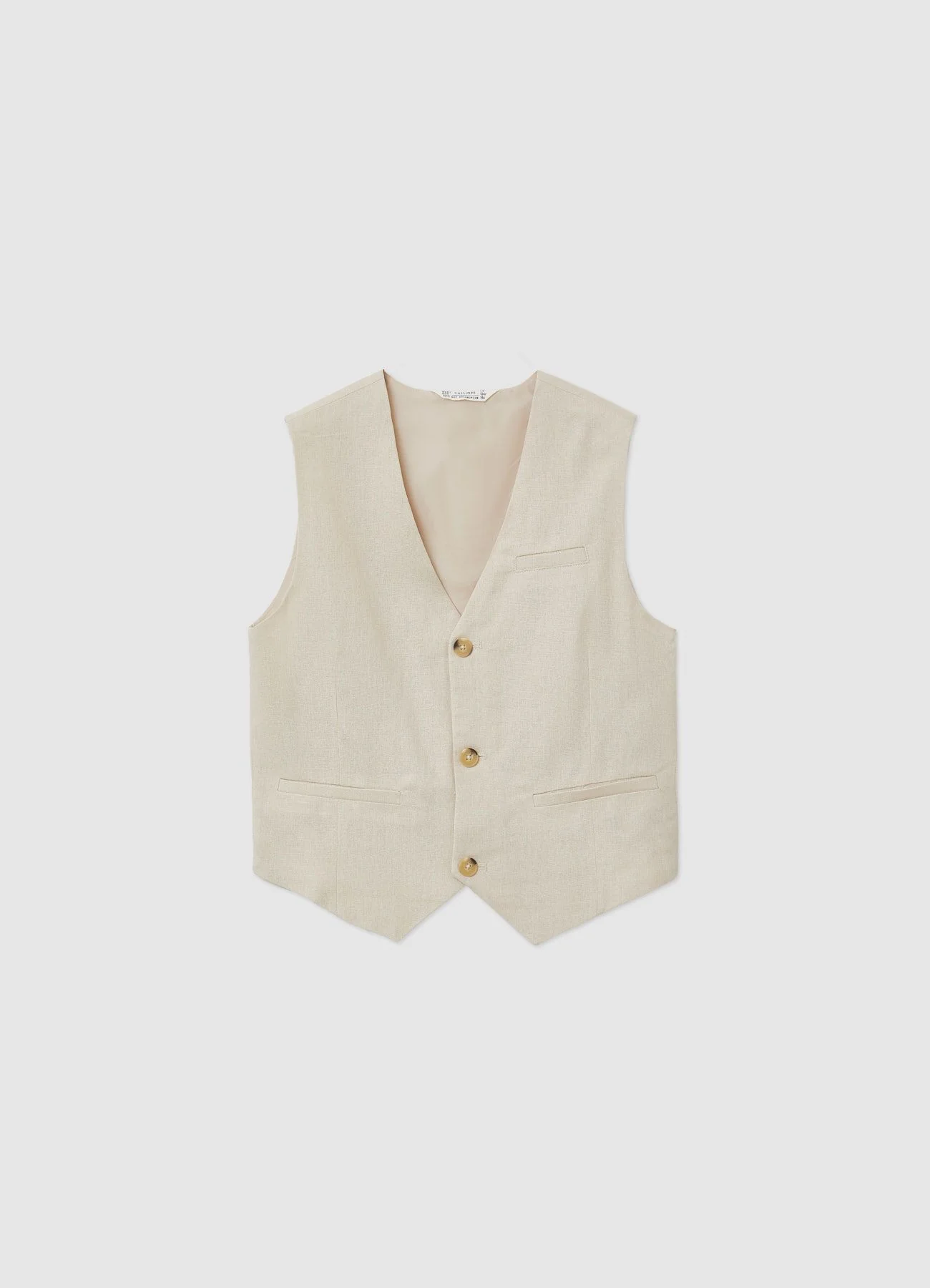 Gilet con scollo a V e bottoni - Image 2