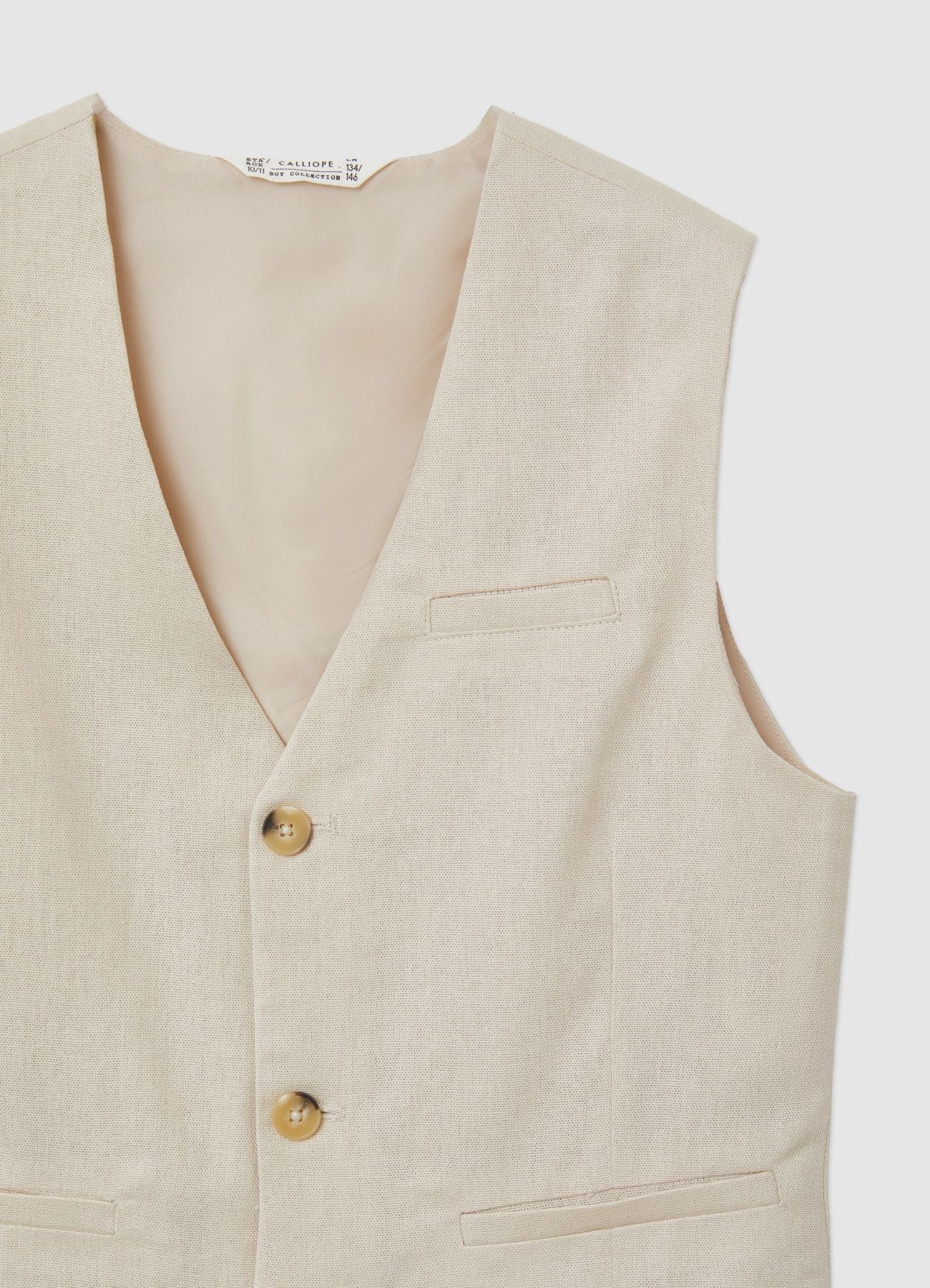 Gilet con scollo a V e bottoni - Image 3