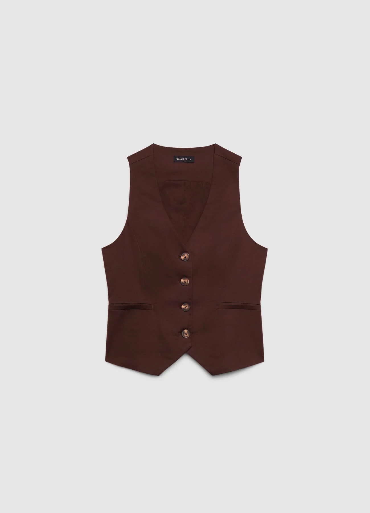 Gilet con scollo a v e bottoni - Image 4