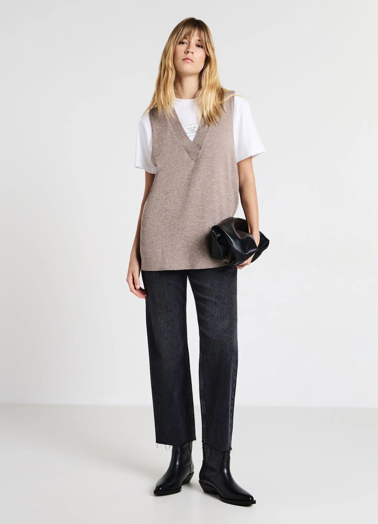 Gilet con scollo a V