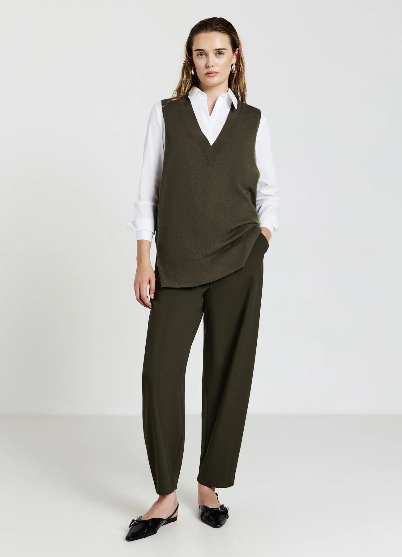 Gilet con scollo a V