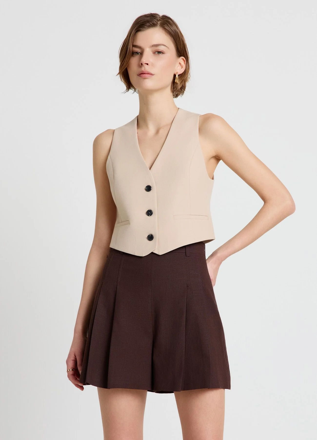 Gilet corto con bottoni - Image 7