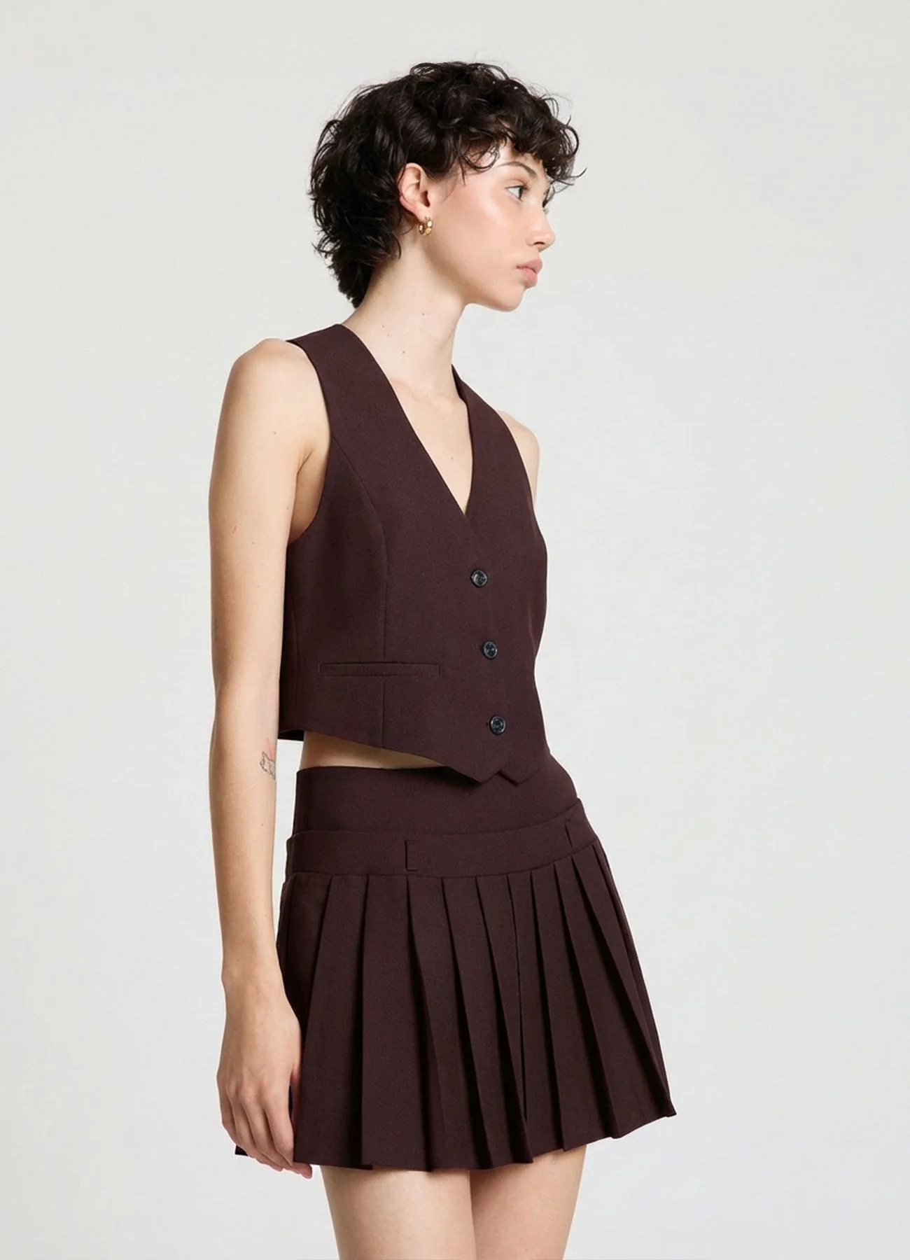 Gilet corto con bottoni - Image 2