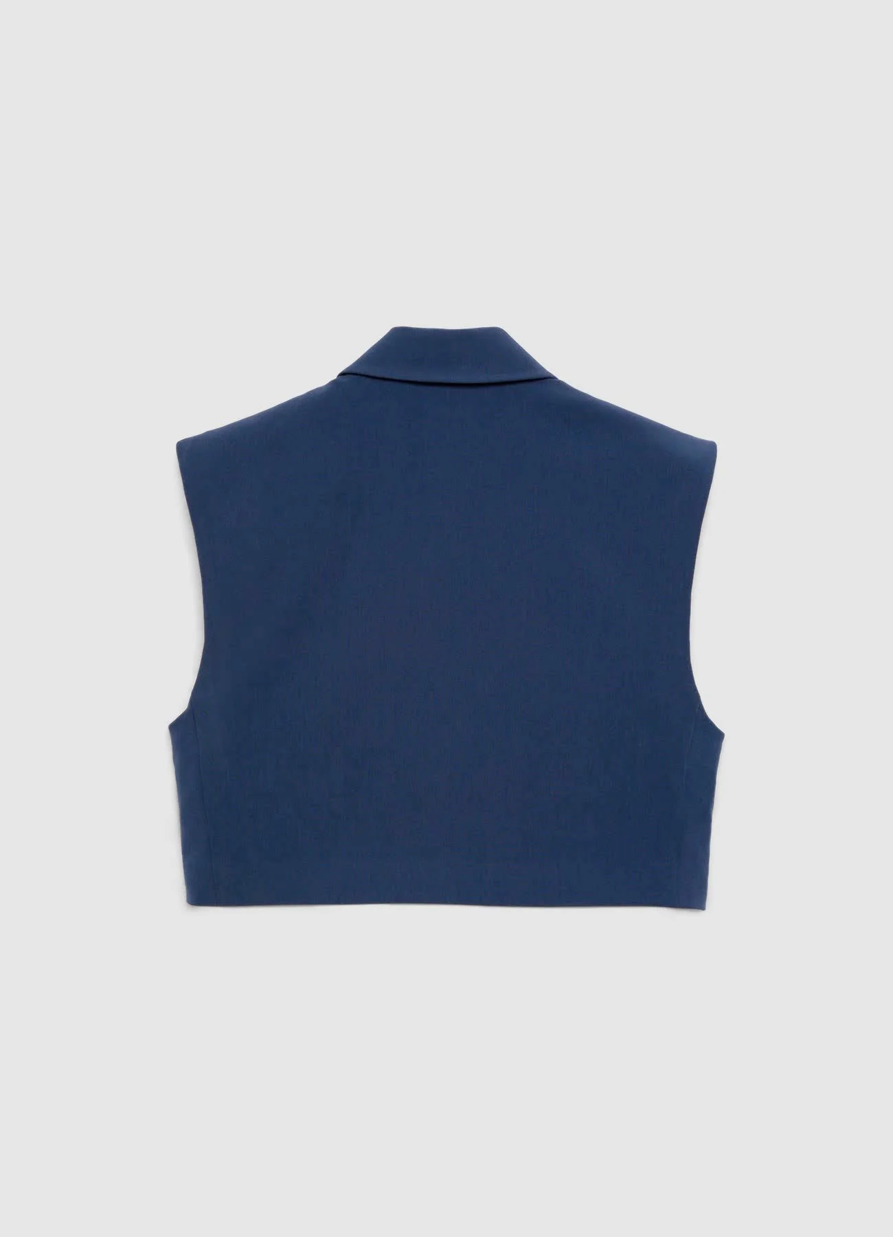 Gilet corto con revers e pattine - Image 4