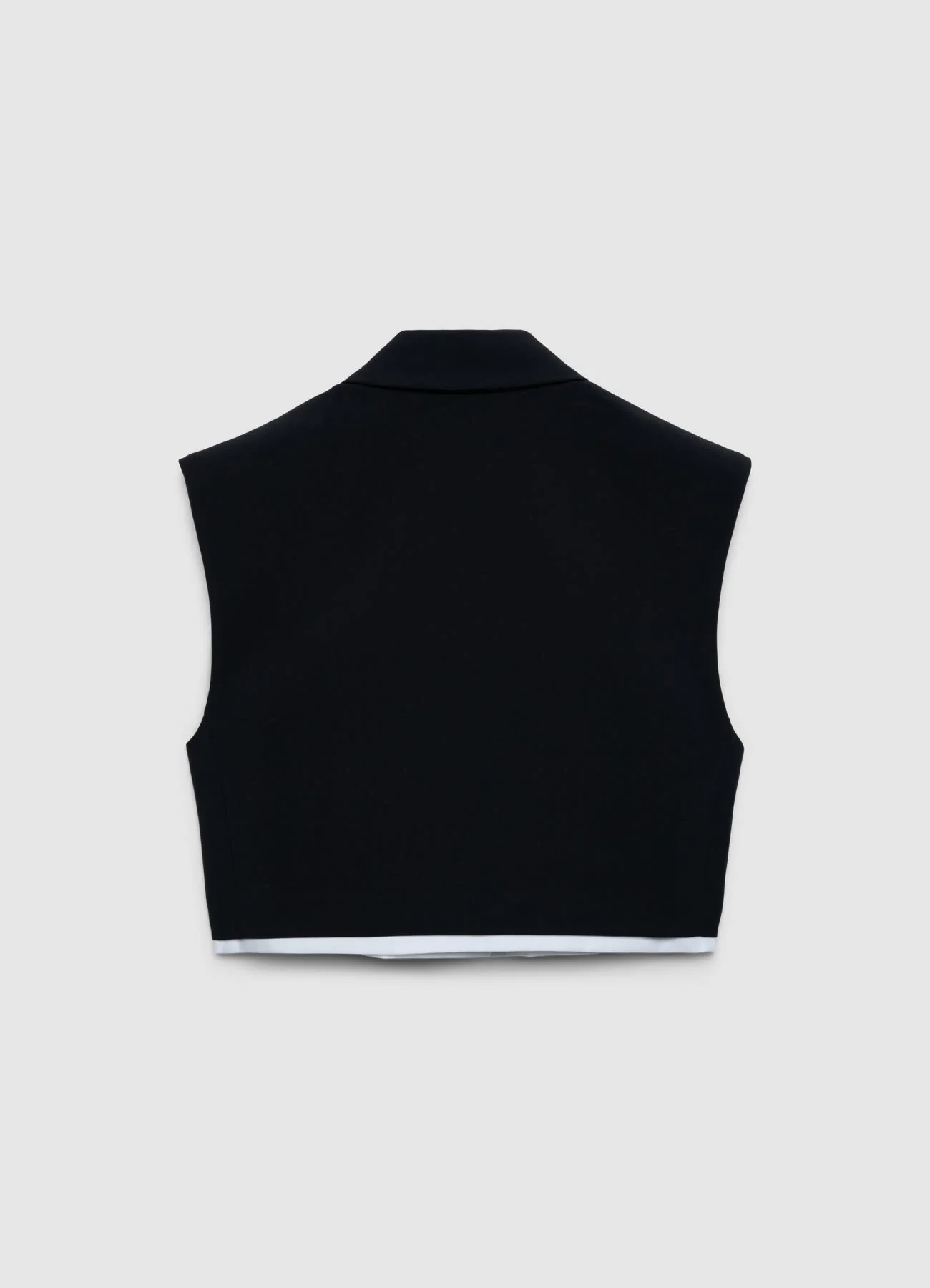 Gilet corto con revers e pattine - Image 5