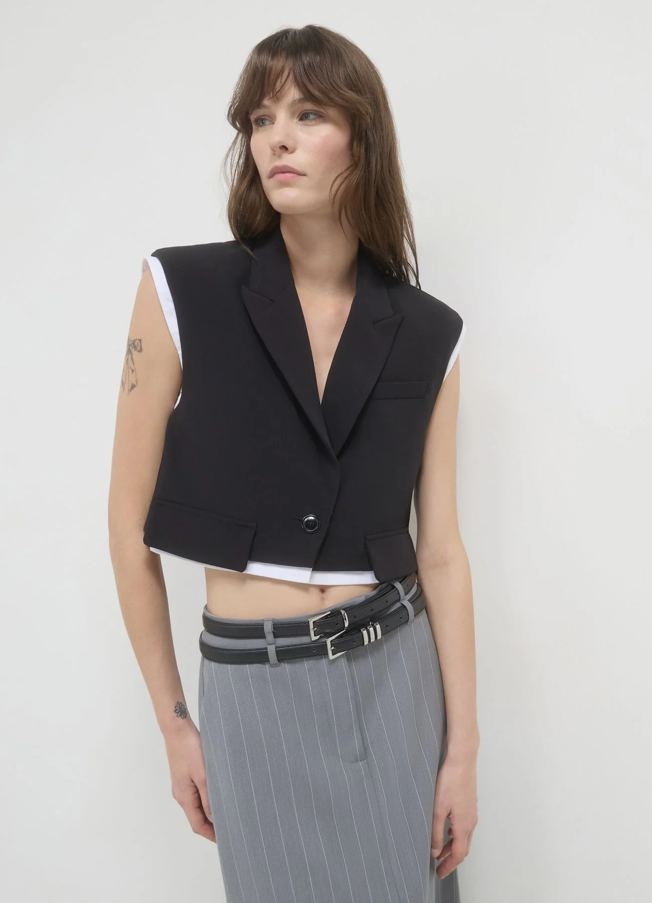 Gilet crop bitessuto - Image 2