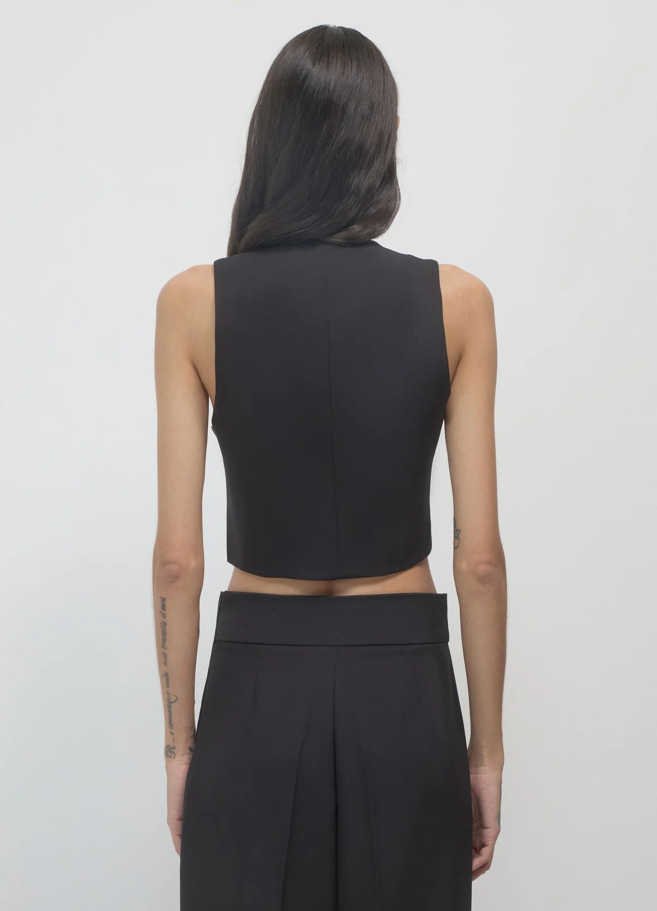 Gilet crop tinta unita - Image 2