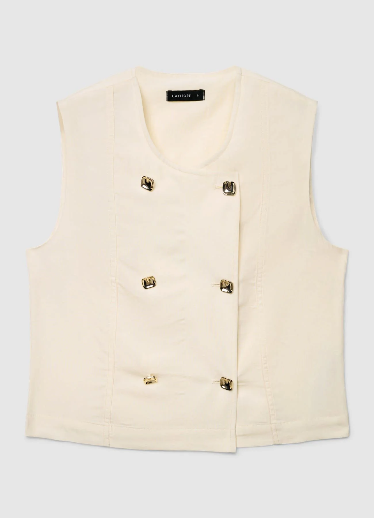 Gilet doppiopetto con bottoni oro - Image 4
