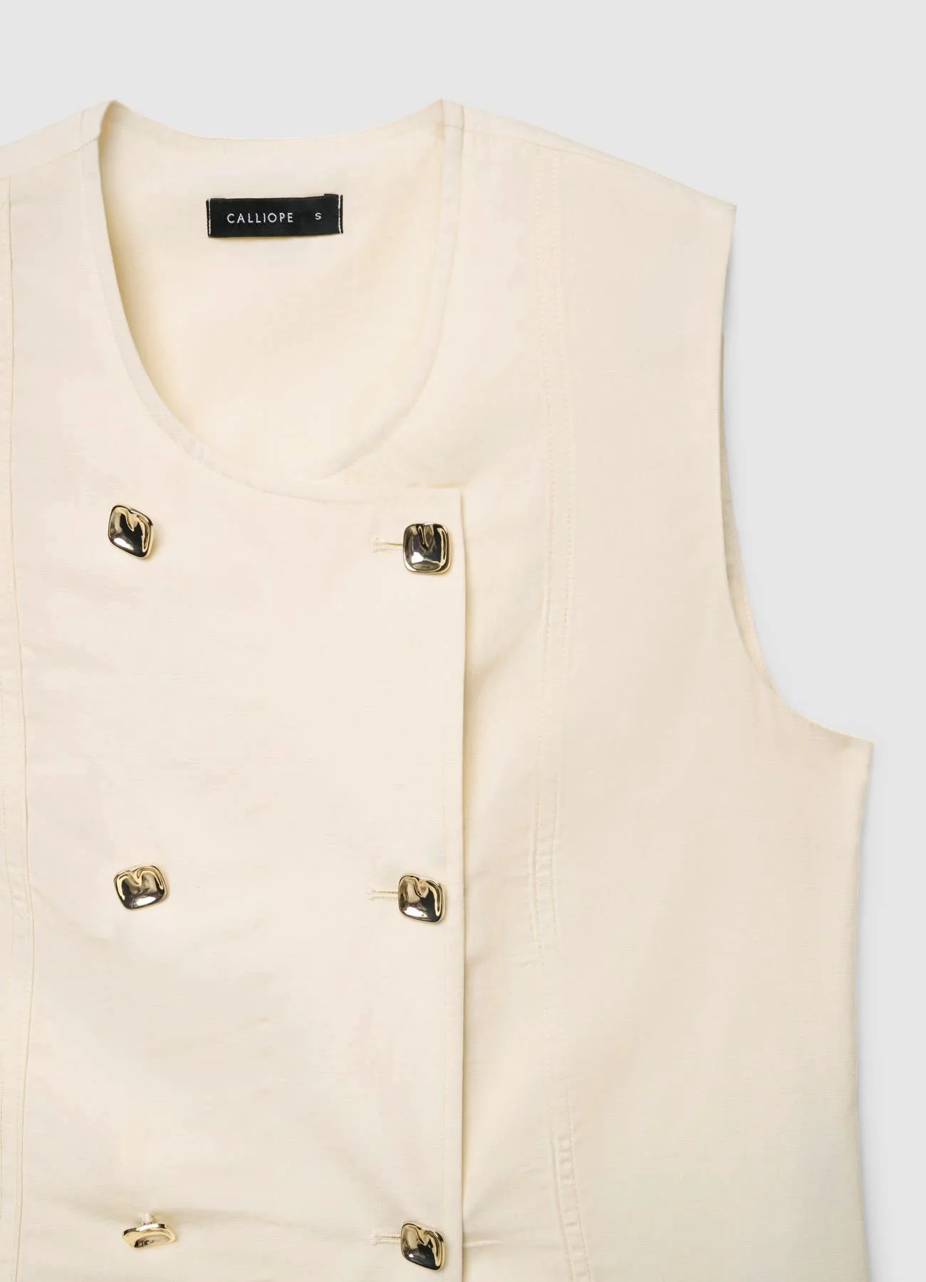 Gilet doppiopetto con bottoni oro - Image 6