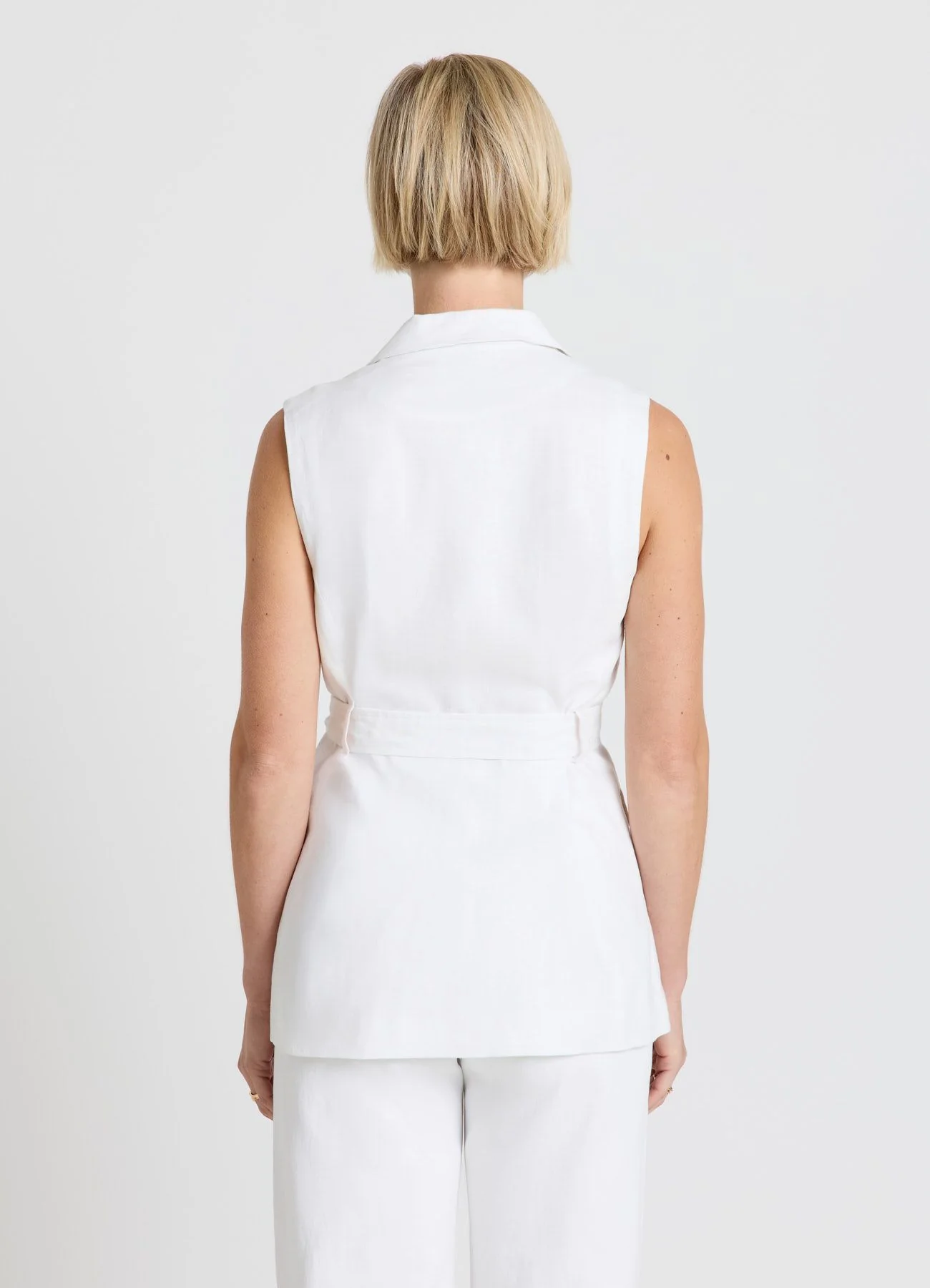 Gilet doppiopetto con cintura