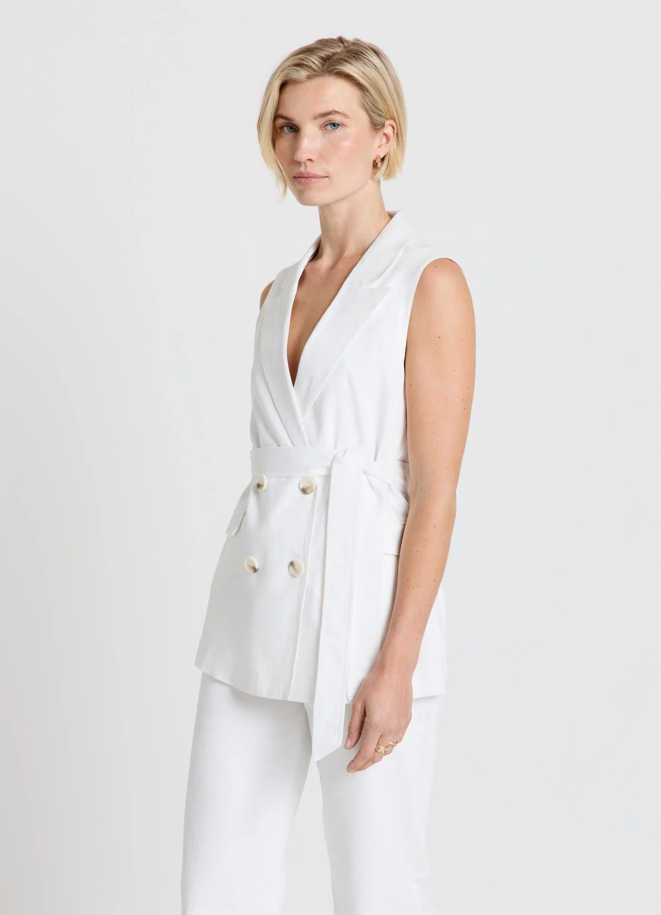 Gilet doppiopetto con cintura - Image 3