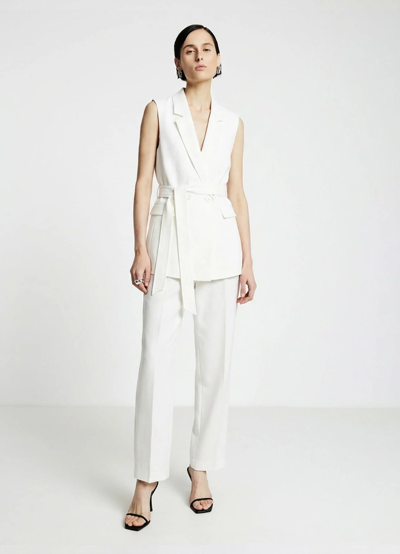 Gilet doppiopetto con fusciacca