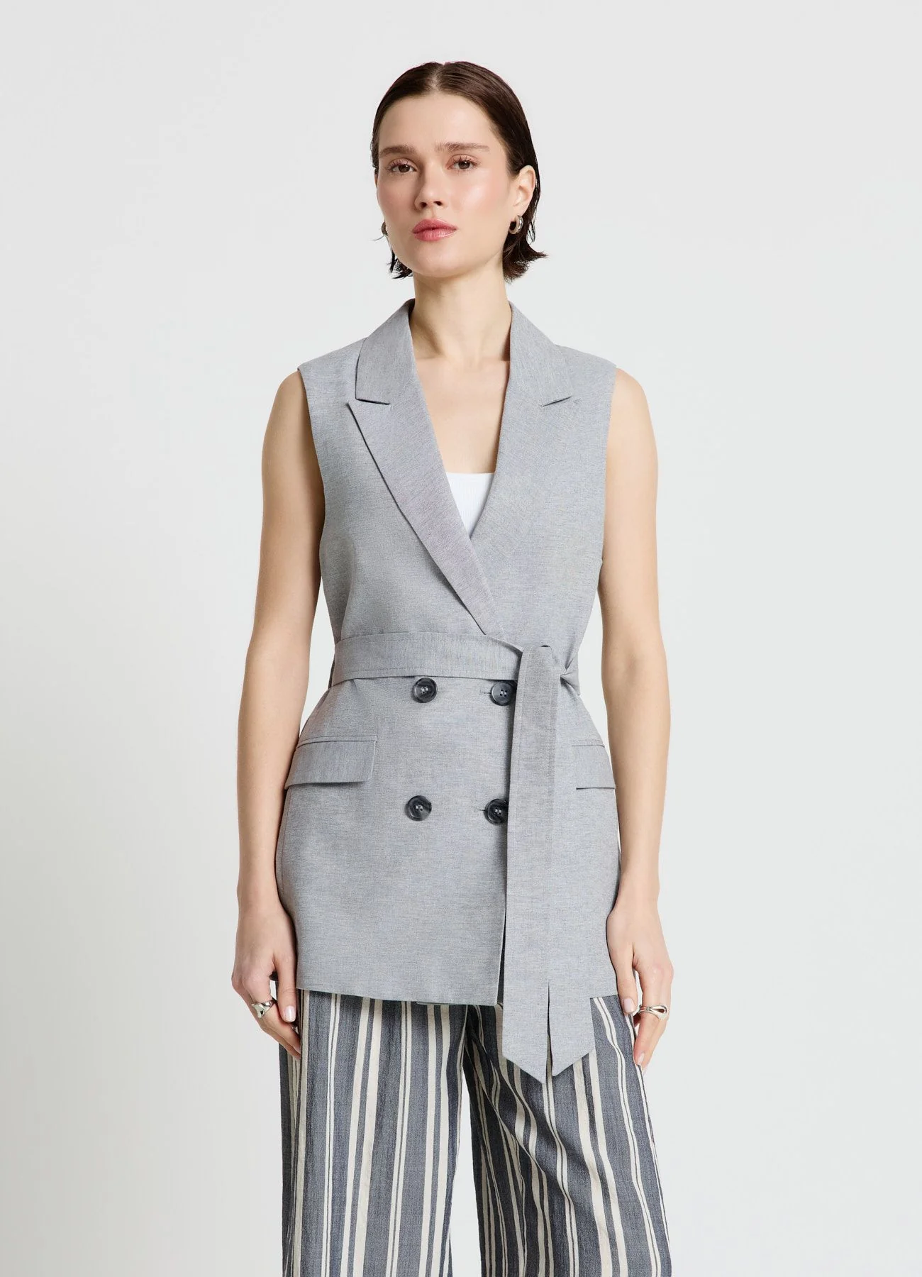 Gilet doppiopetto con fusciacca - Image 2