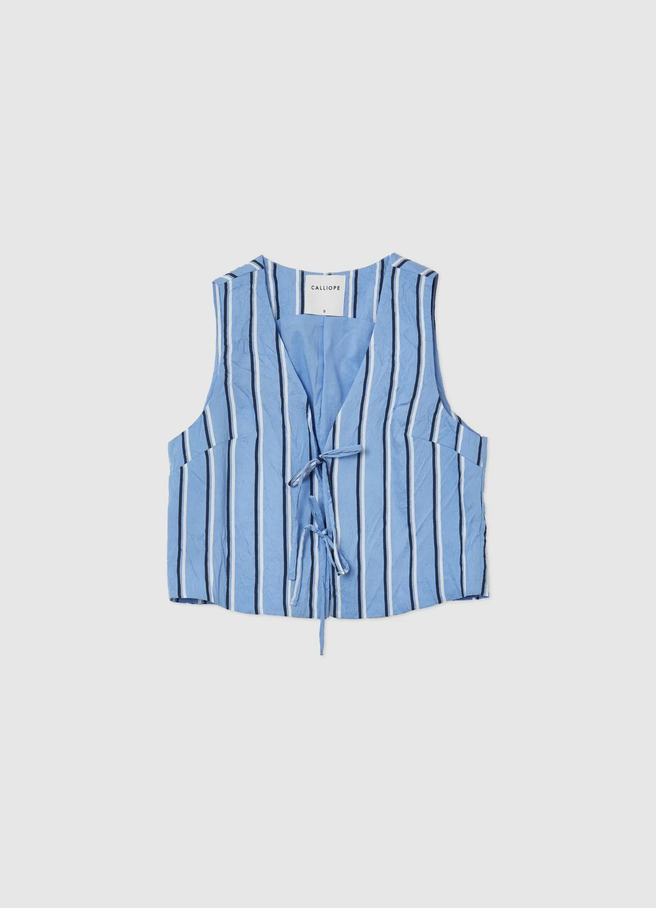 Gilet effetto stropicciato a righe - Image 4