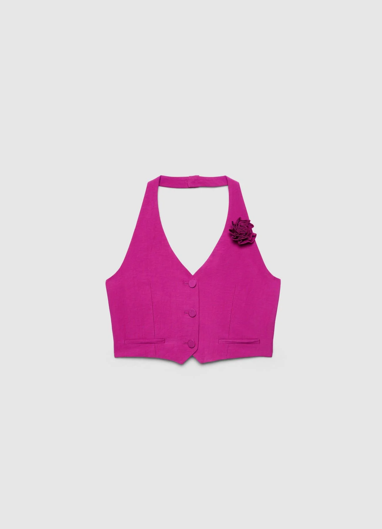 Gilet halter con fiore - Image 4