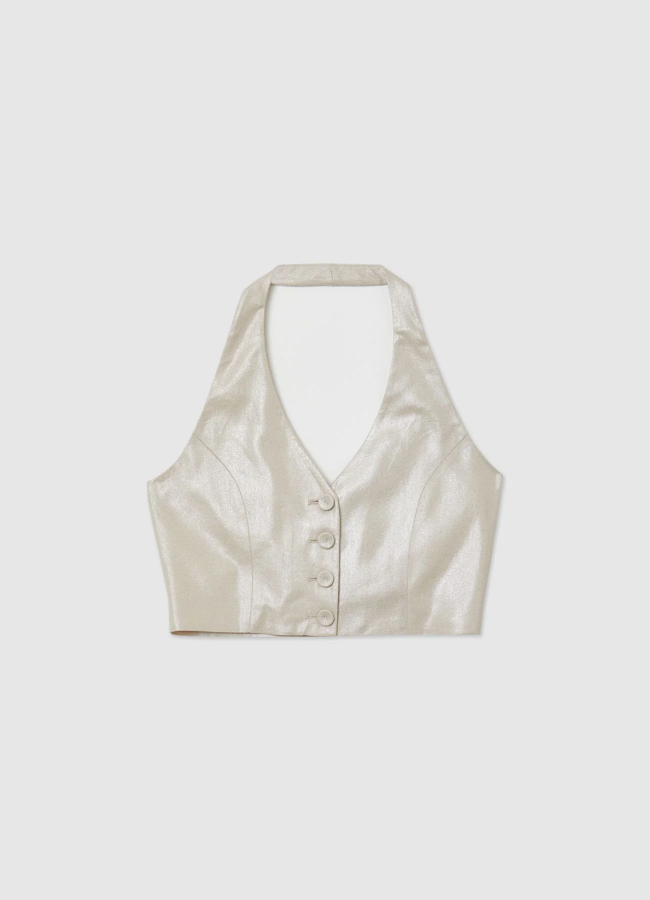 Gilet halterneck laminato - Image 4
