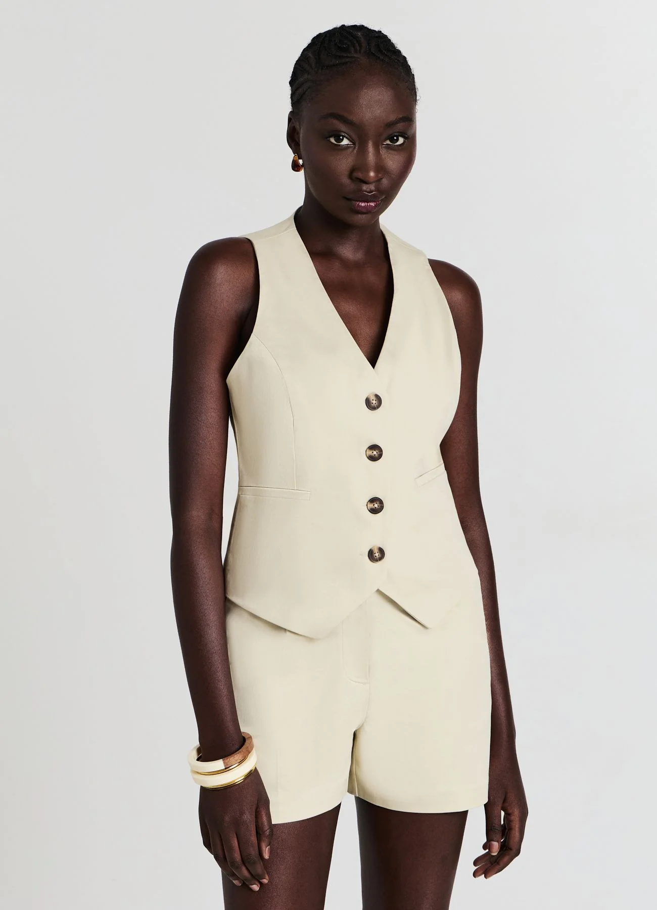 Gilet in cotone rasatello - Image 3