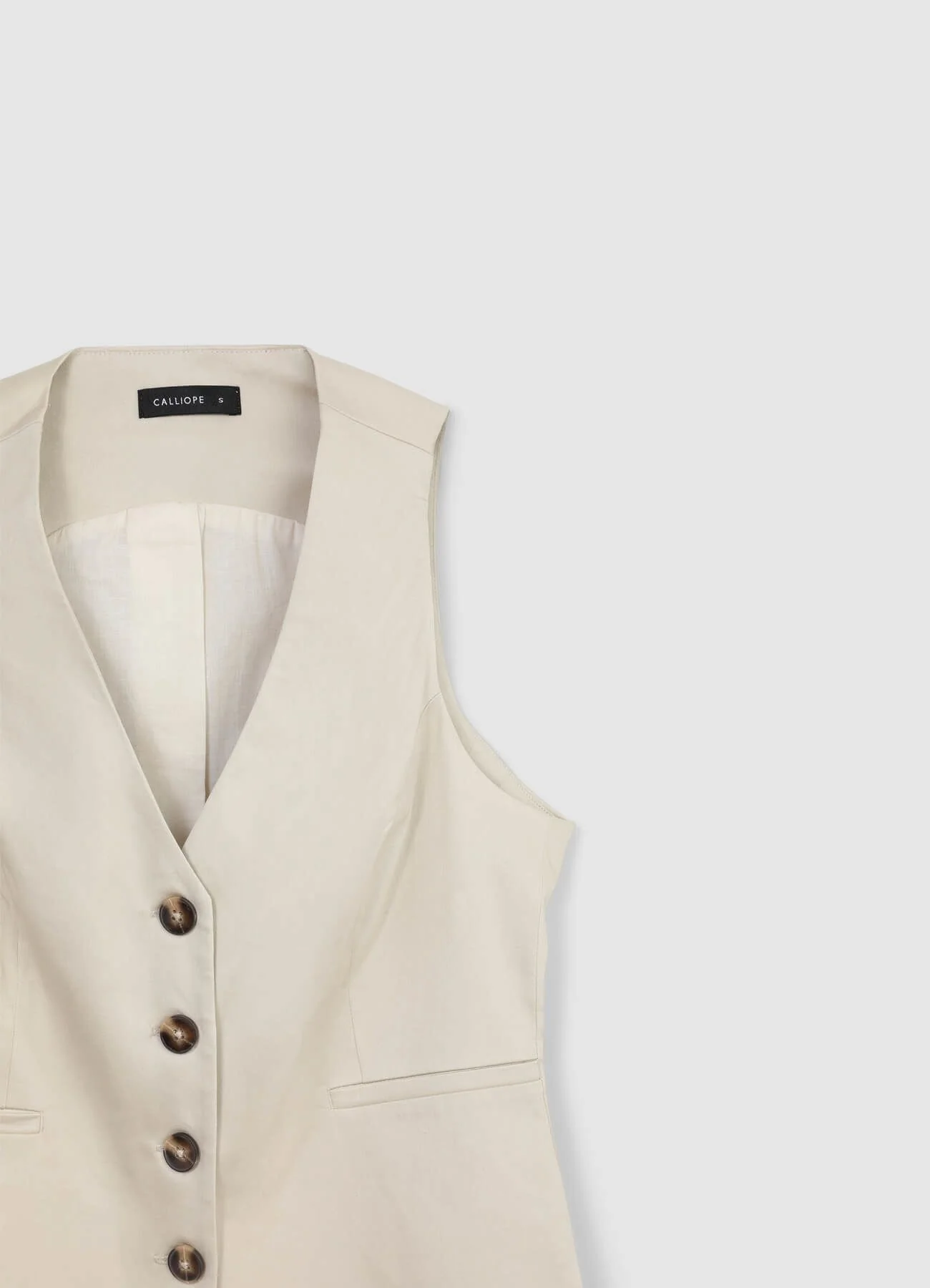 Gilet in cotone rasatello - Image 5