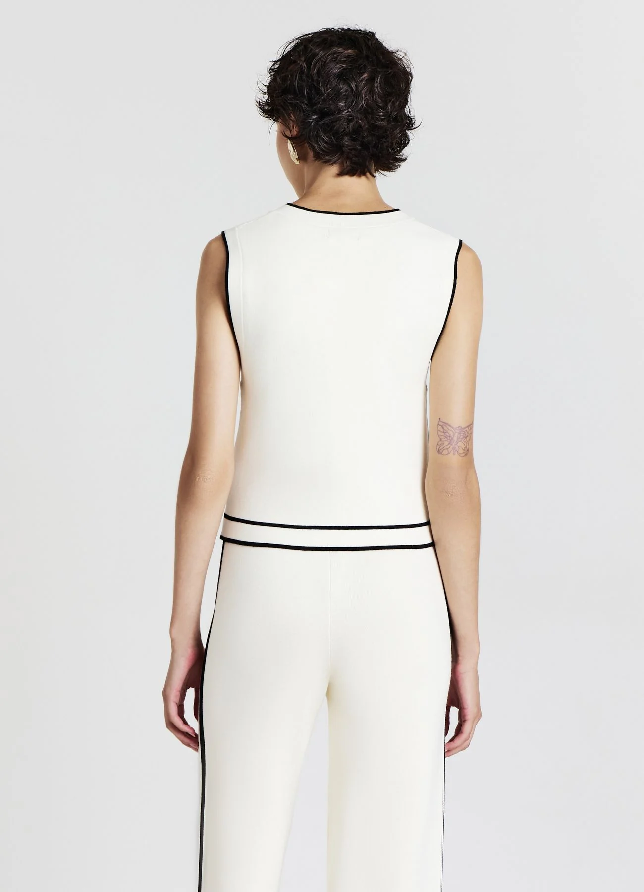 Gilet in maglia profili contrasto - Image 3