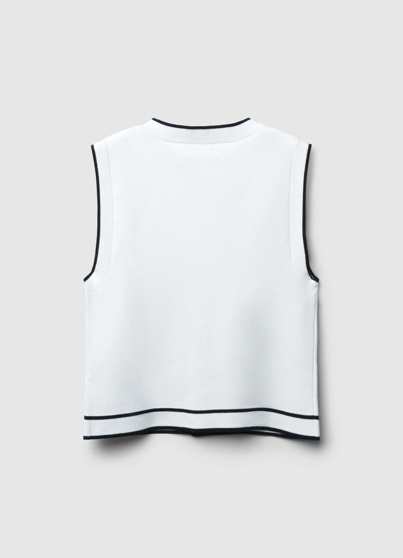 Gilet in maglia profili contrasto - Image 5