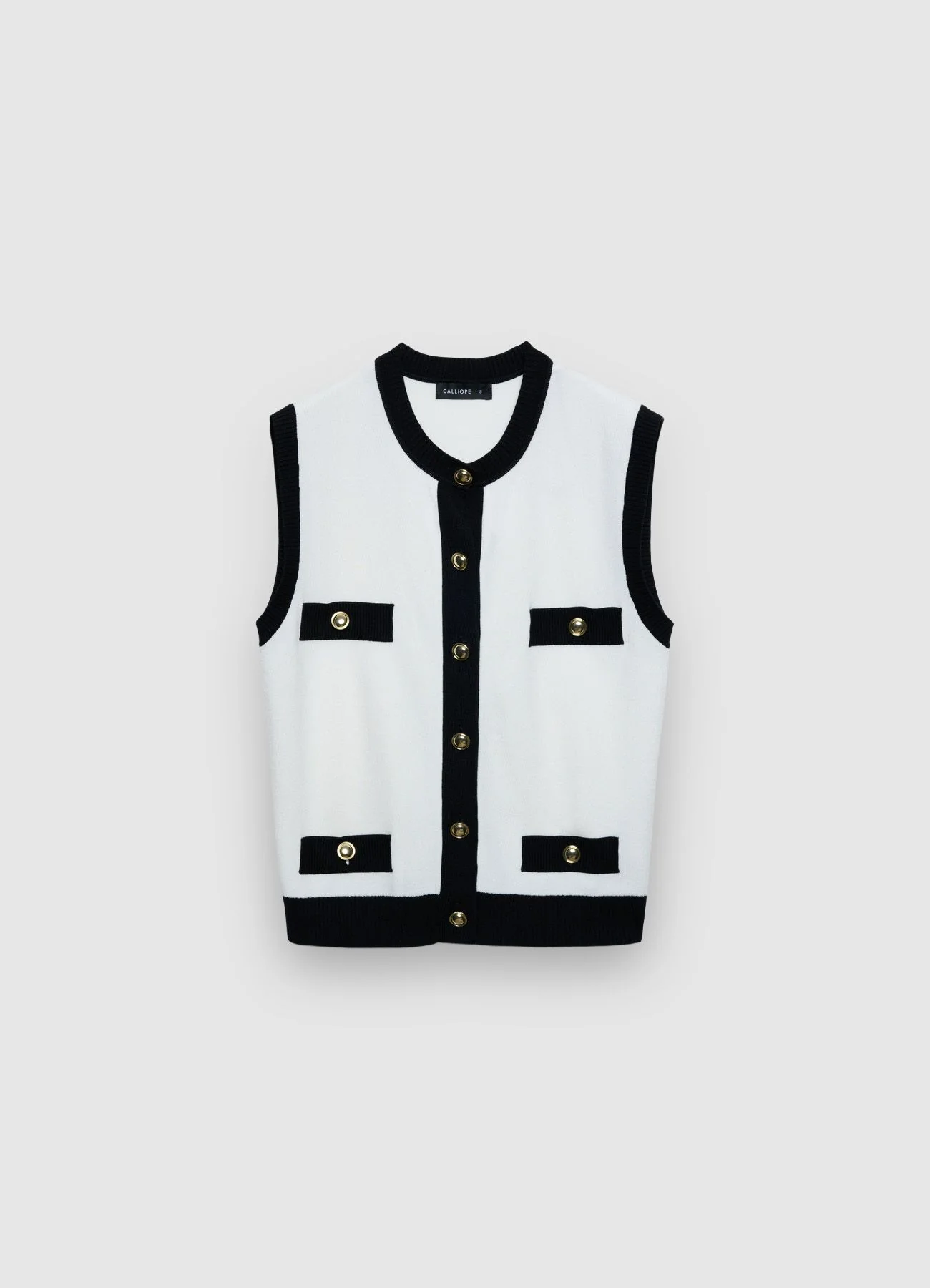 Gilet in maglia profili contrasto - Image 6