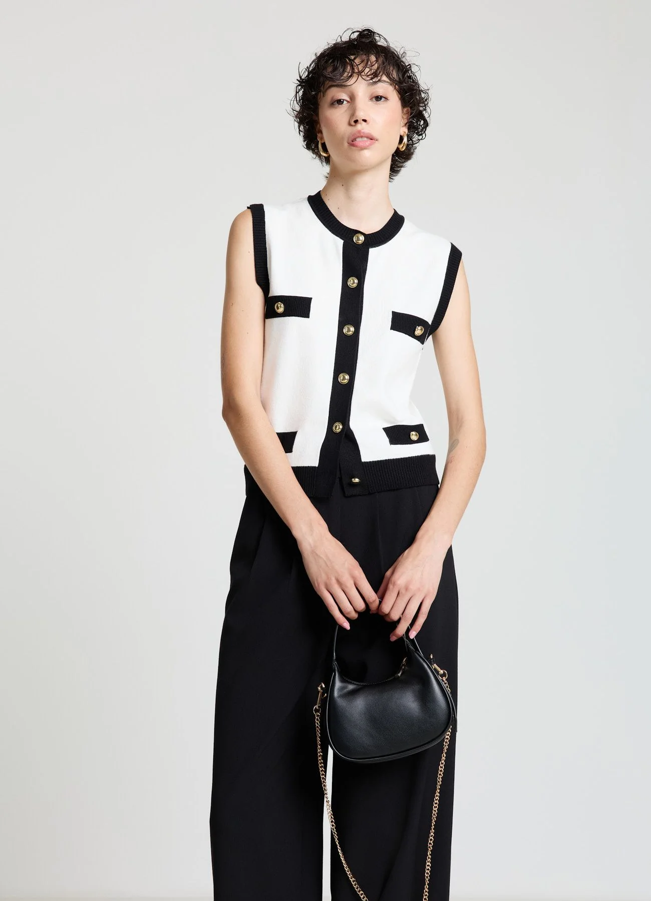 Gilet in maglia profili contrasto - Image 7