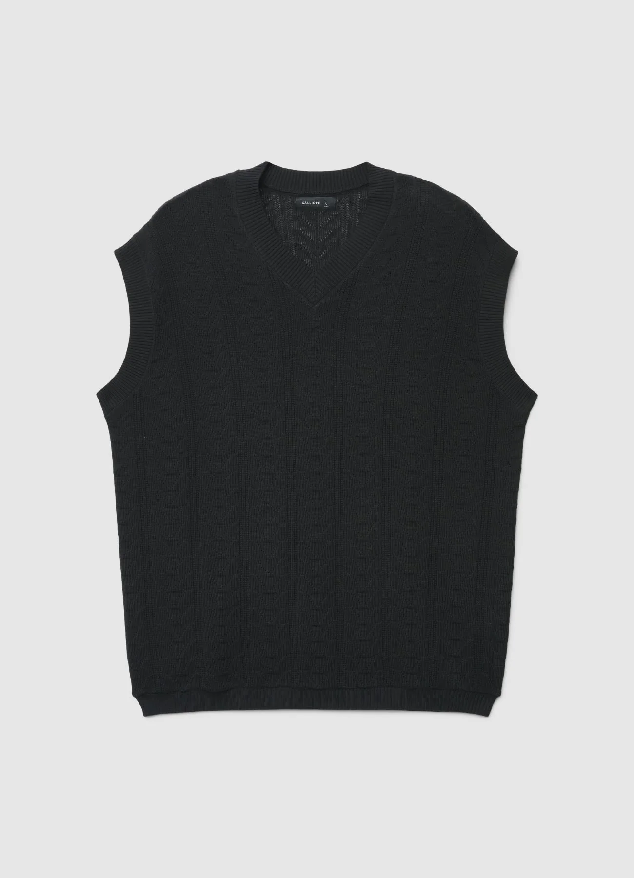 Gilet in maglia traforata con scollo a V - Image 4