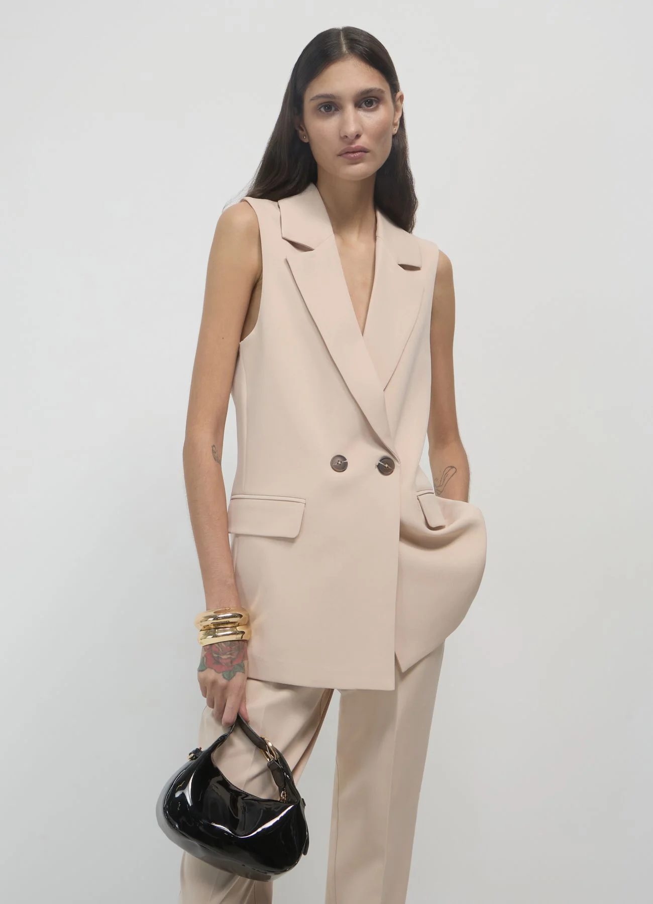 Gilet lungo doppiopetto - Image 4
