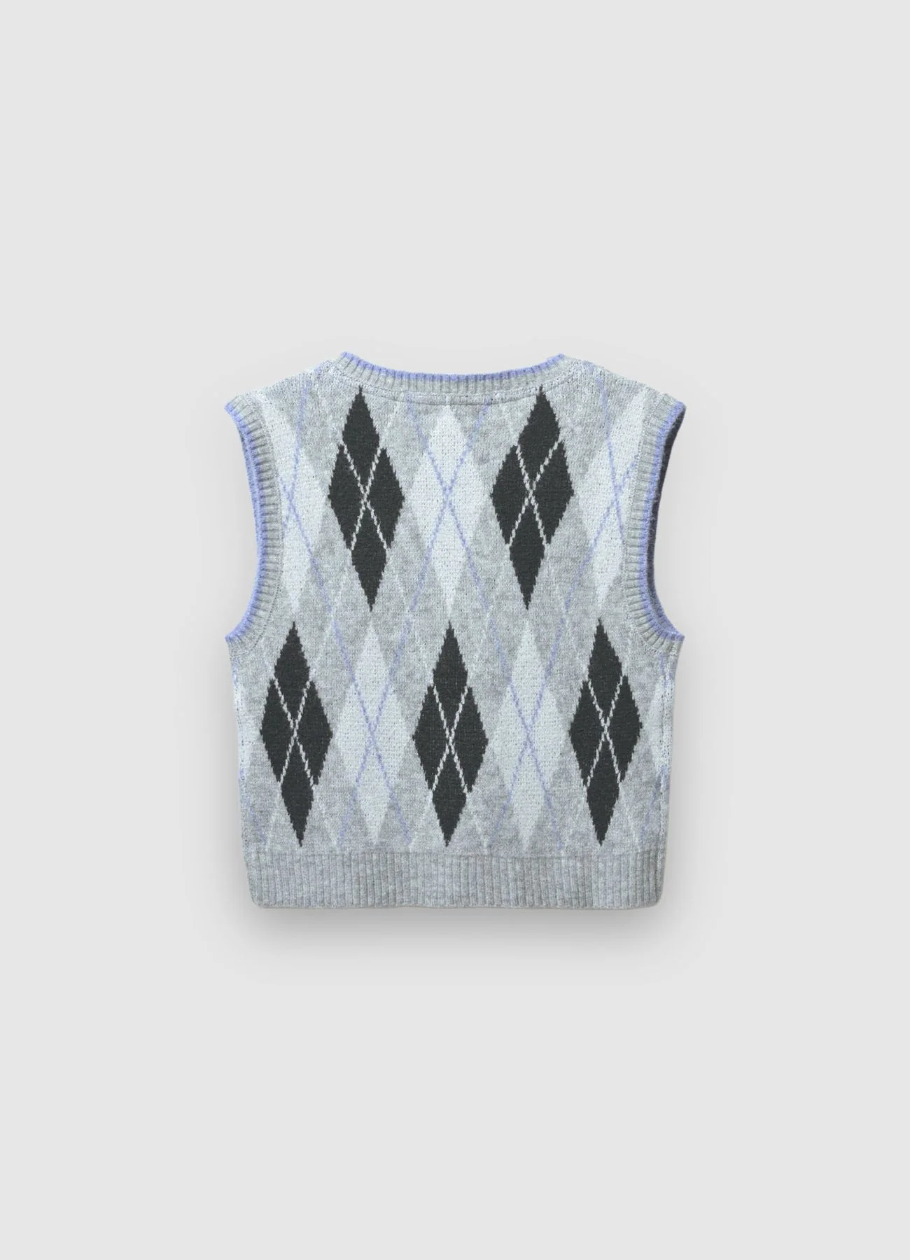 Gilet maglia a rombi - Image 5
