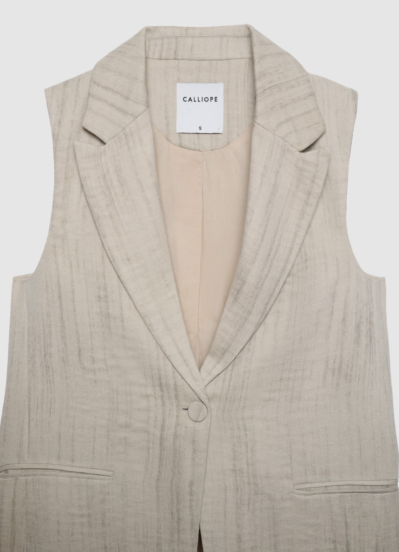 Gilet monopetto a tinta unita - Image 6